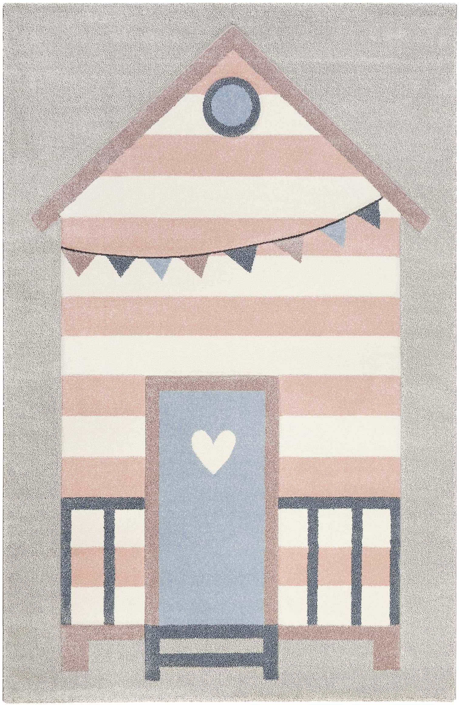Esprit Kinderteppich "Sea Castle ESP-21072" rechteckig 13 mm Höhe Kurzflor, maritimes Dessin, Strandschloß