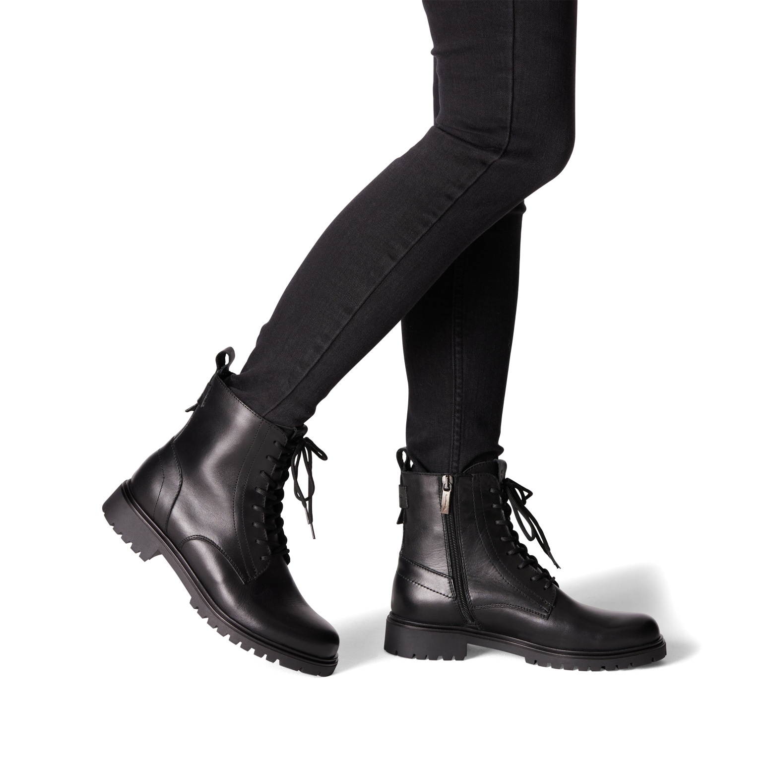 Tamaris Schnürstiefelette, Blockabsatz, Schnürboots, Businessschuh mit dezenten Ziernähten