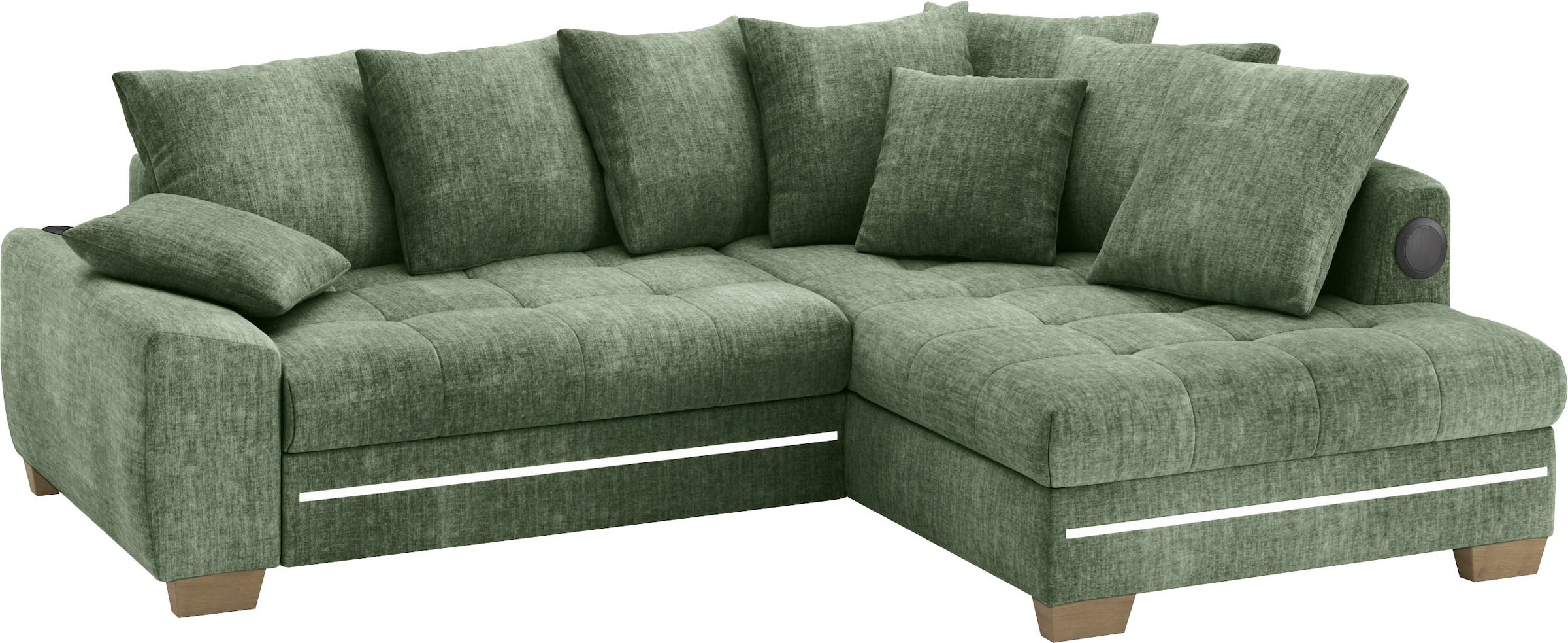 Mr. Couch Ecksofa "Nikita II, L-Form", mit Kaltschaum, RGB-LED, Soundsystem günstig online kaufen