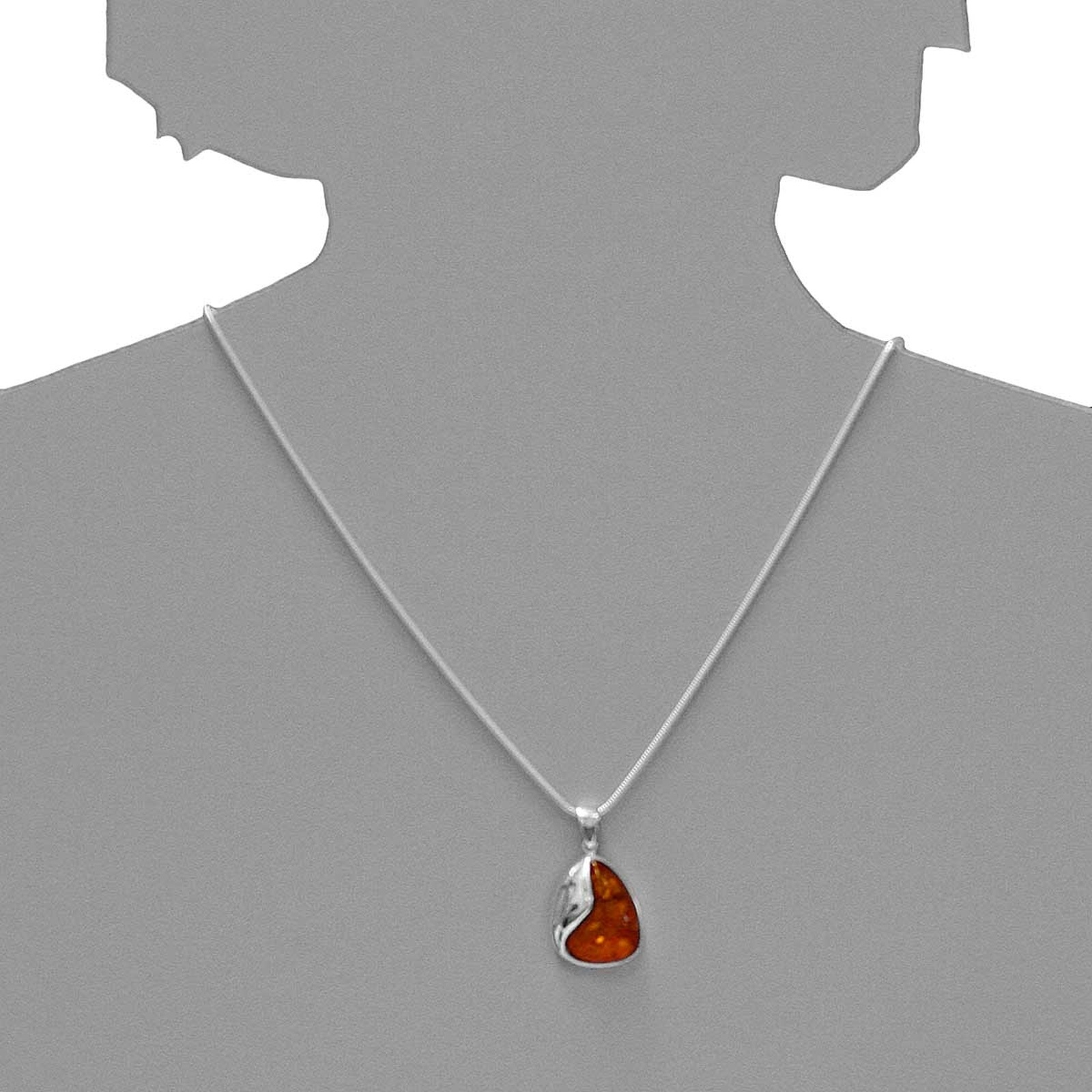 Kette mit Anhänger OSTSEE-SCHMUCK "- Jeska 34 - Silber 925/000 - Bernstein" Gr. 60, silber (silber 925, silberfarben, weiß), Schmuck_Sets, Damen, 60, Silber 925 (Sterlingsilber) 6