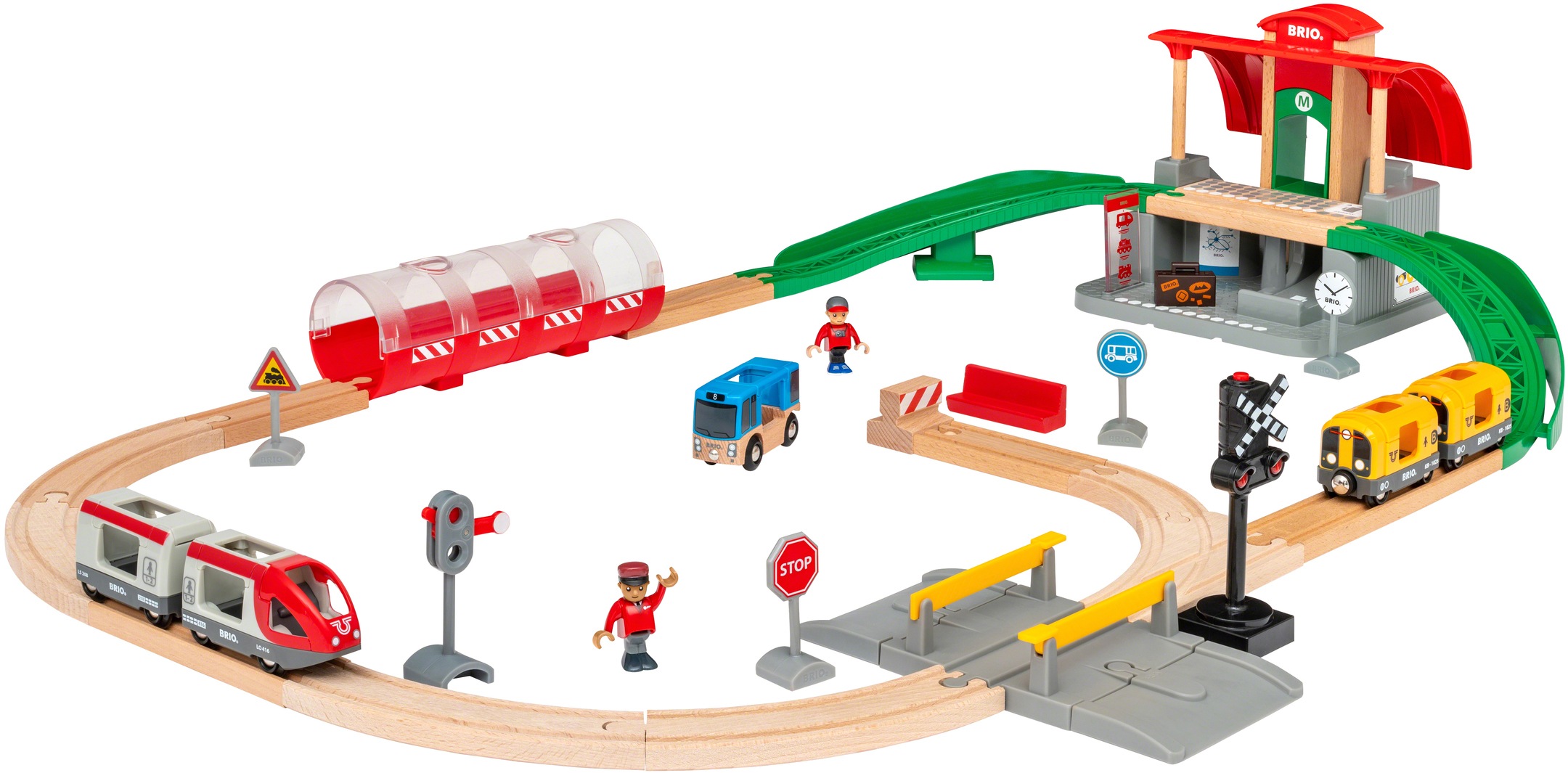 BRIO® Spielzeug-Eisenbahn weltweit - Set«, BAUR Soundeffekten; City WORLD, Großes mit Wald Bahnhof »BRIO® schützt | - FSC®