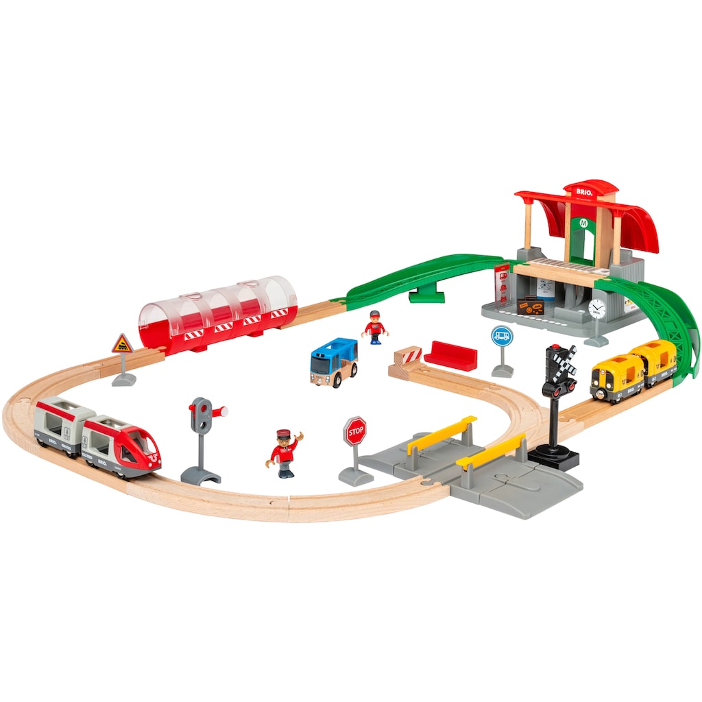 BRIO® Spielzeug-Eisenbahn »BRIO® WORLD, Großes City Bahnhof Set«, mit Soundeffekten; FSC® - schützt Wald - weltweit