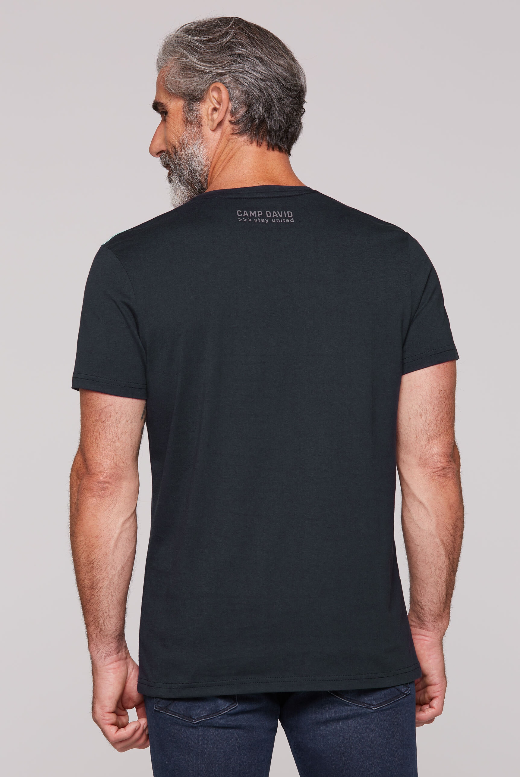 CAMP DAVID Rundhalsshirt, aus Baumwolle
