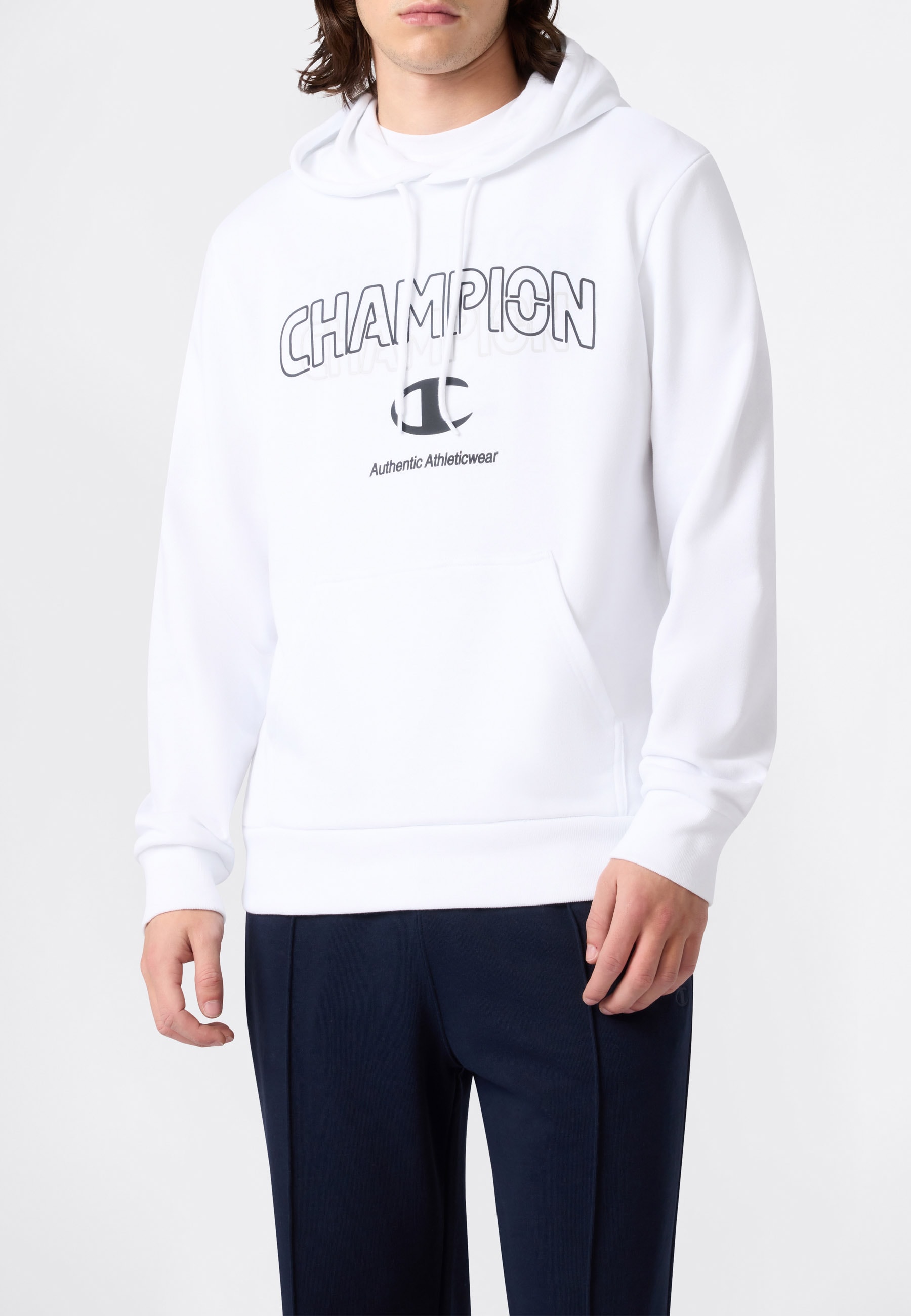 Champion Graphic Terry Hoodie White L