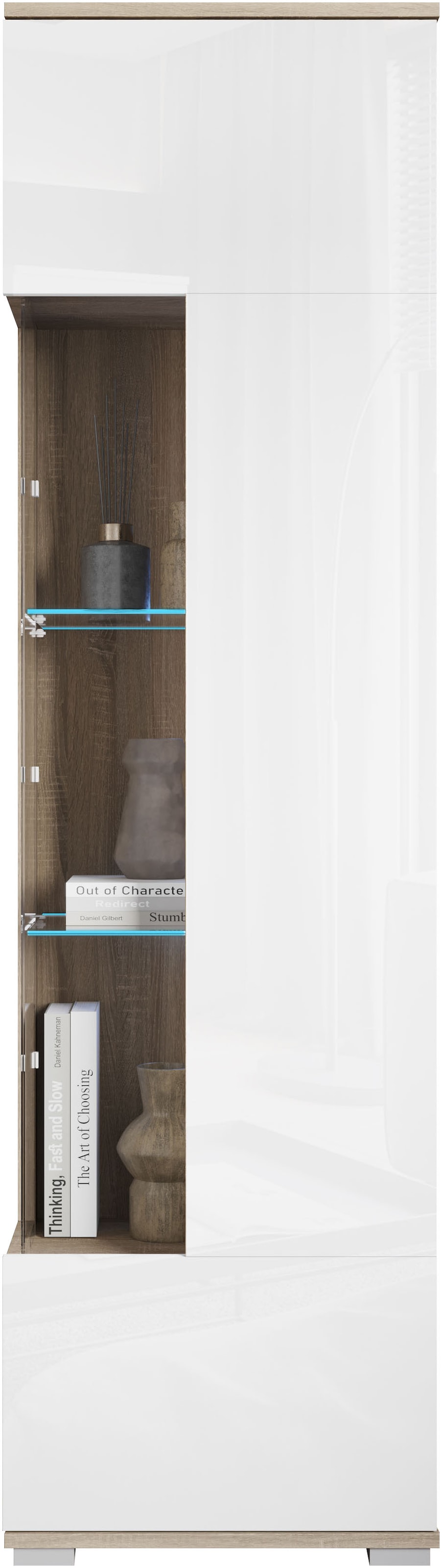 INOSIGN Vitrine »Kenia, stehend und hängend, Türanschlag wechselbar«, (1 St.), Vitrineschrank mit Glastüren 160 cm Höhe
