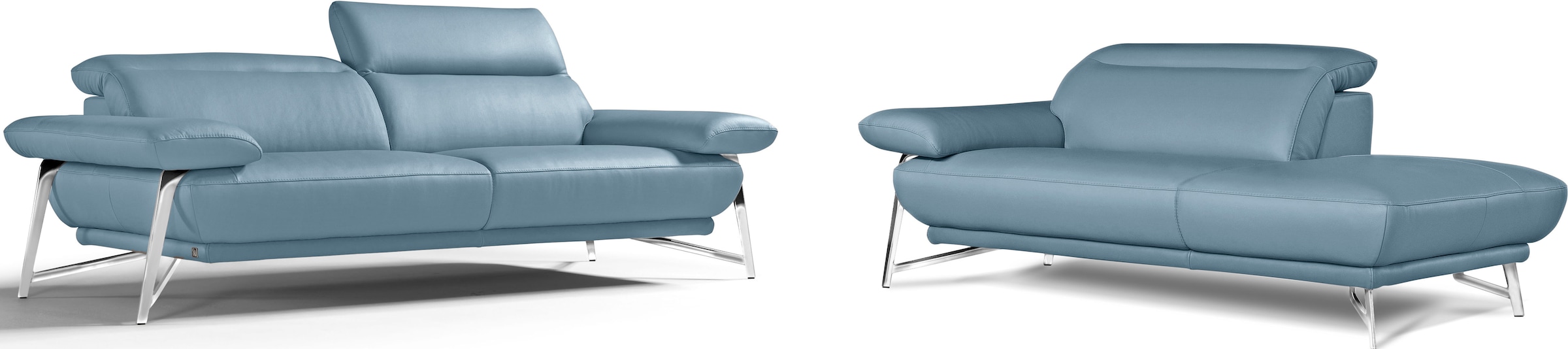 Egoitaliano Sofa "Anais, erstklassiger Sitzkomfort, Fußfarbe chrom" Set, Ko günstig online kaufen