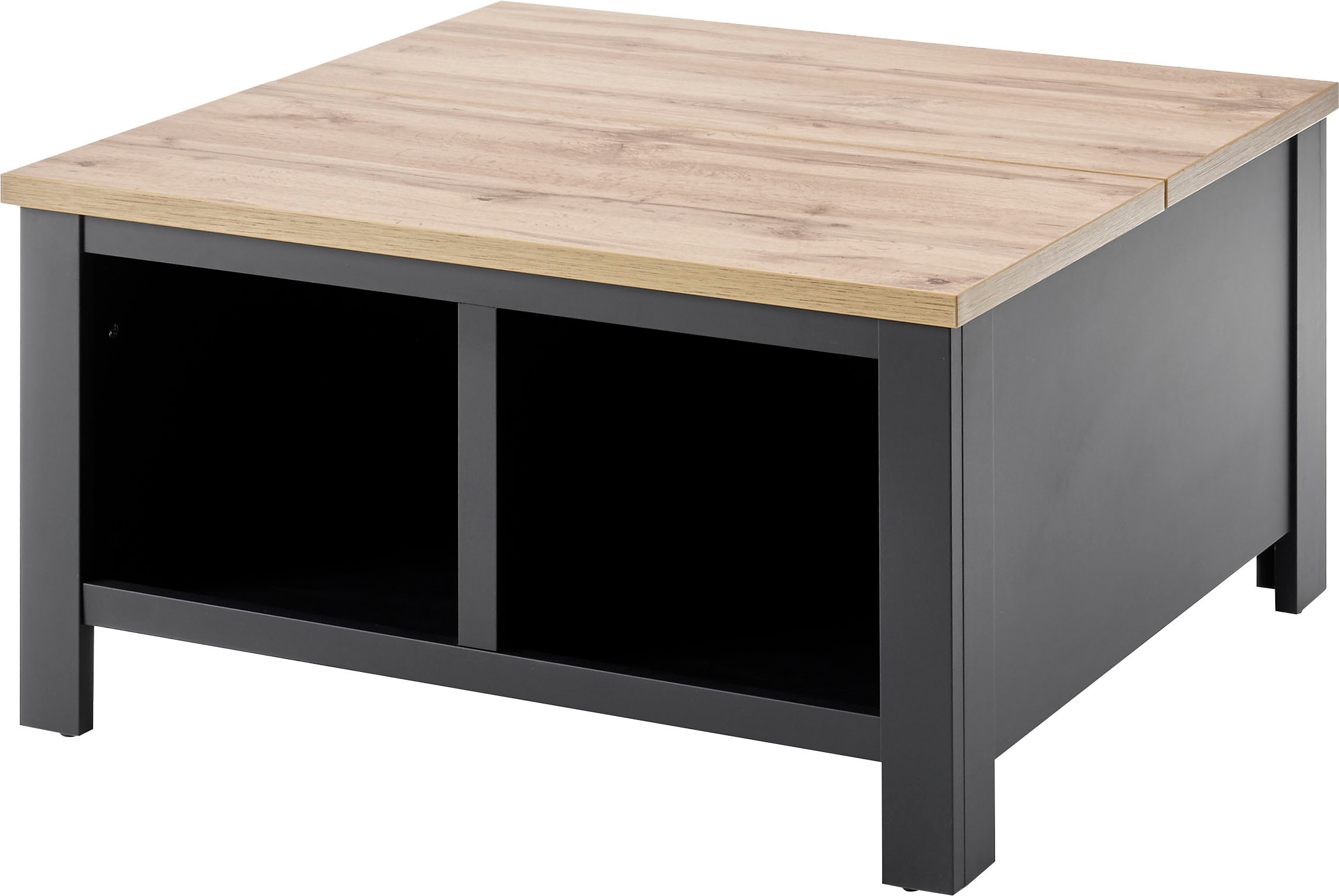 OTTO home Couchtisch "Westminster, Beistelltisch, Wohnzimmertisch, Sofatisch, Tisch" Metallgriffe, ausreichend Stauraum, in 2 Farben erhältlich