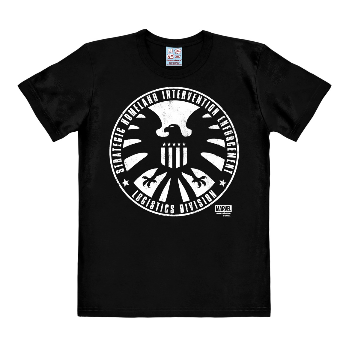 LOGOSHIRT T-Shirt »S.H.I.E.L.D. - Logo - Marvel Comics«, mit Shield-Retro-Print