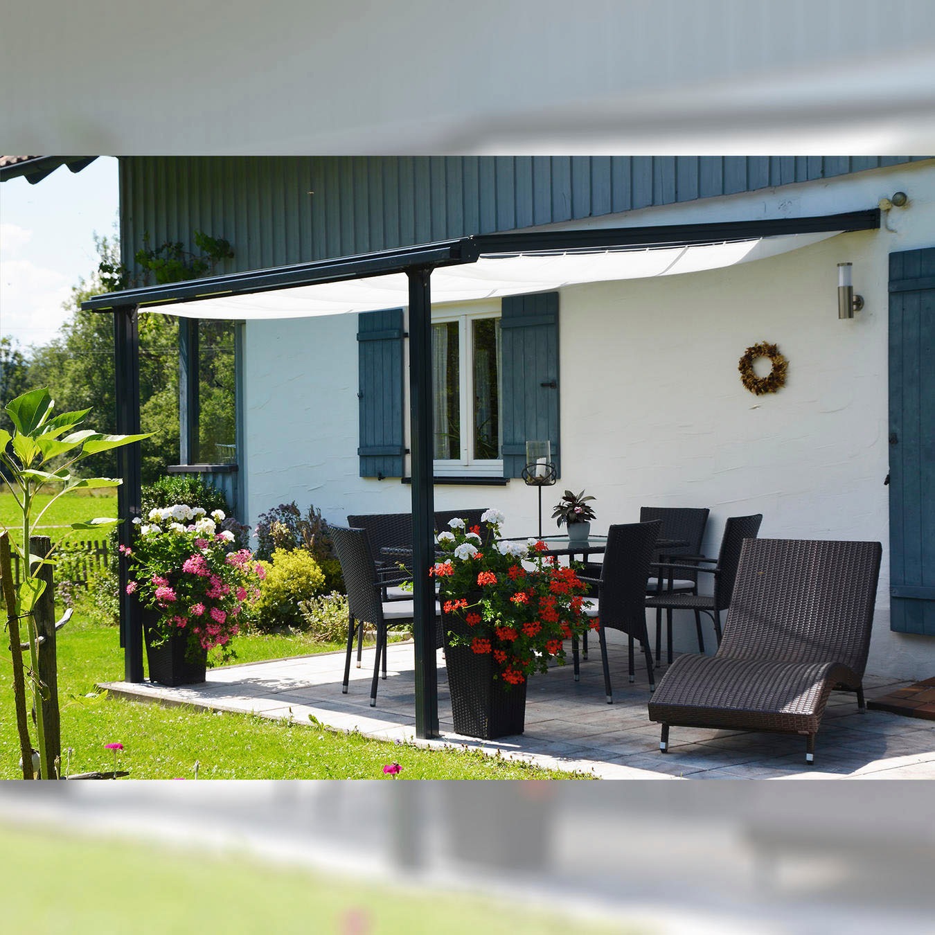 Terrassendach BECKMANN "TREND Gr. 2", grau (anthrazit), B:312cm T:300cm, Aluminium, Kunststoff, Terrassenüberdachungen 3