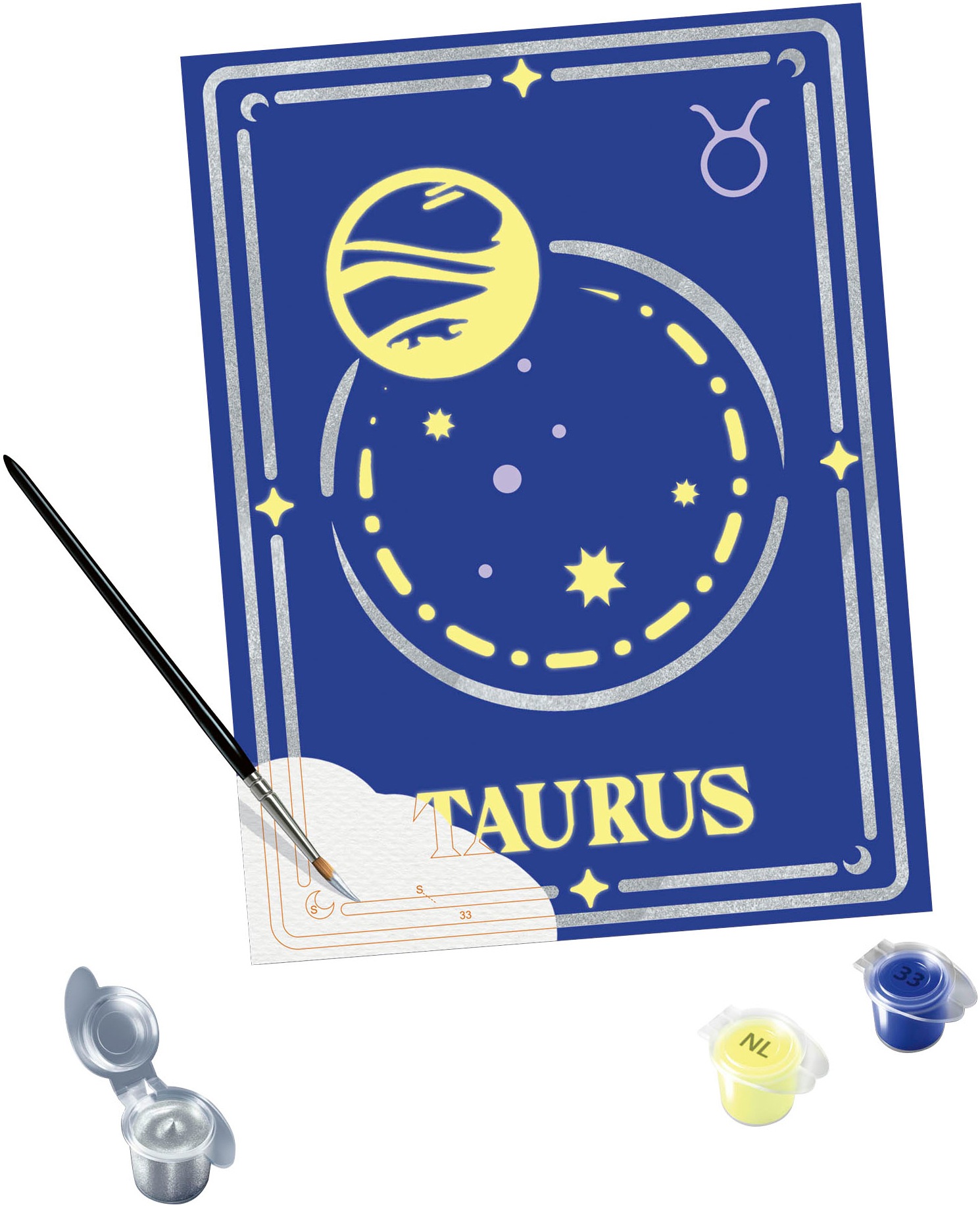 Ravensburger Malen nach Zahlen »Sternzeichen (Zodiac Sign) Stier«, Made in Europe