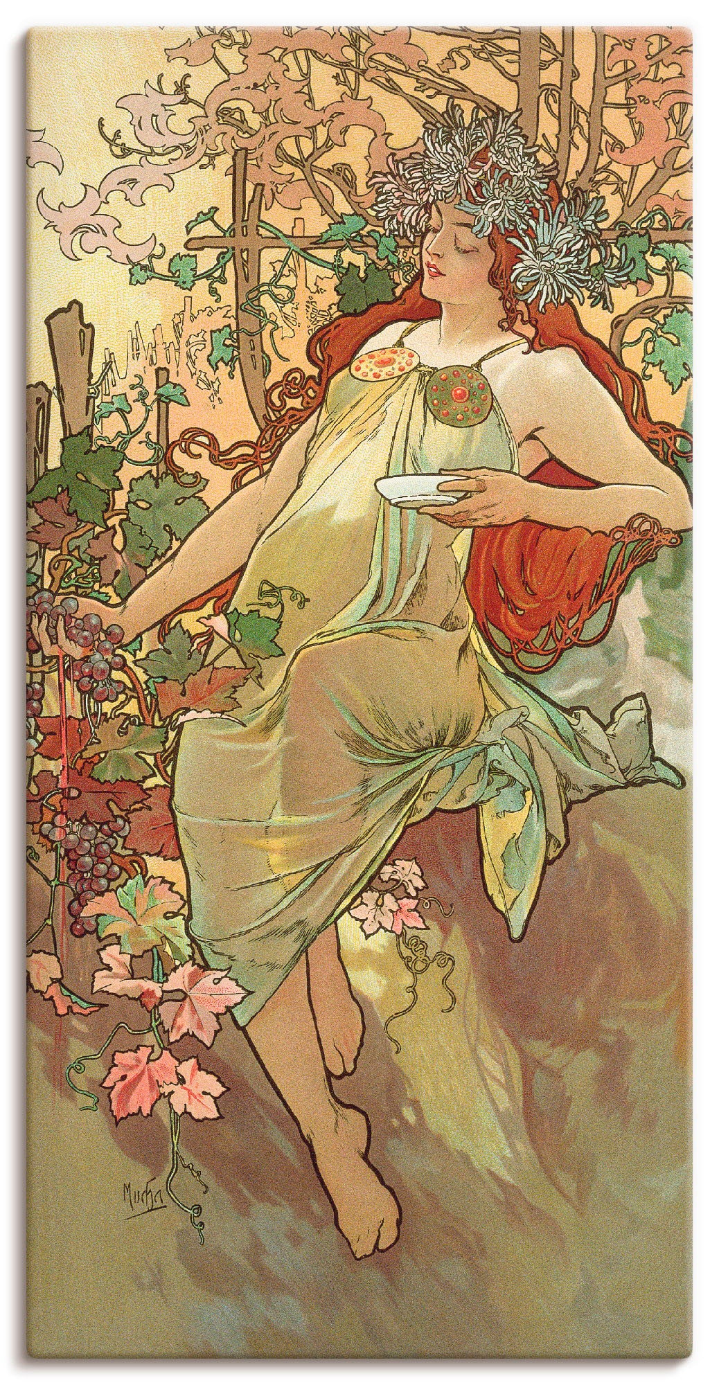 Artland Leinwandbild "Automne (Herbst), 1896", Frau, (1 St.), auf Keilrahmen gespannt
