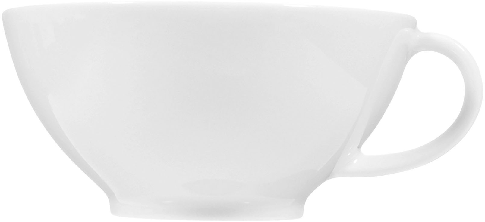 Seltmann Weiden Teeservice »Geschirr-Set, 18 Teile, Lido Weiß, rund«, (Set, 18 tlg., 6x Teeobertasse 0,14 l, 6x Teeuntertasse, 6x Brotteller), Tassen, Untertassen, Teller, 18 Teile, für 6 Personen, Made in Germany