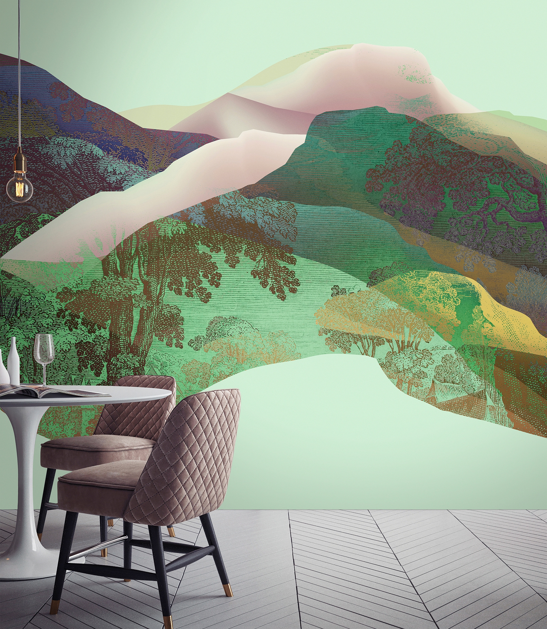 living walls Fototapete »Walls by Patel Magic Mountain«, Vlies, Wand