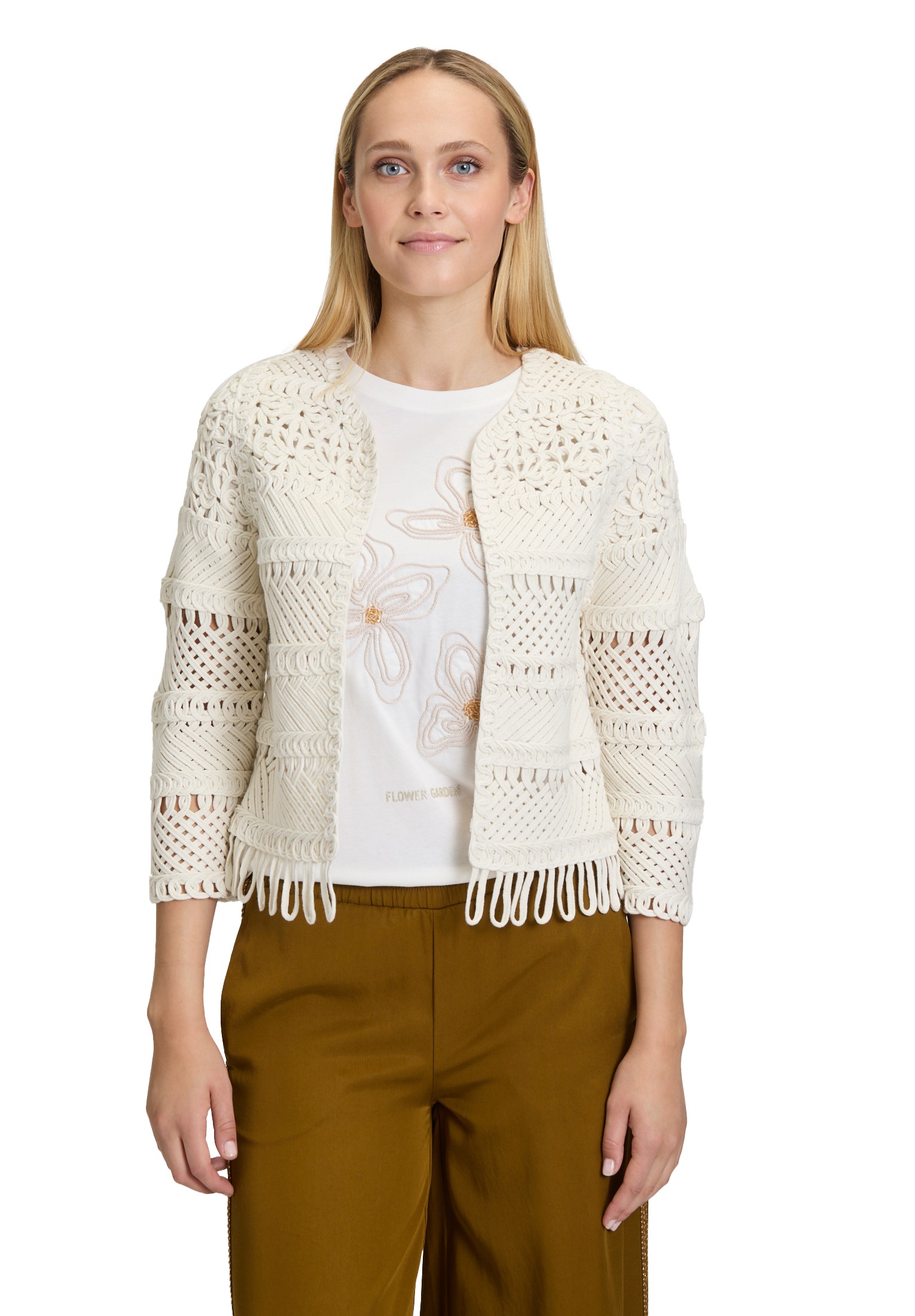 Cartoon Jackenblazer "Cartoon Damen Casual-Strickjacke mit Rundhalsausschni günstig online kaufen