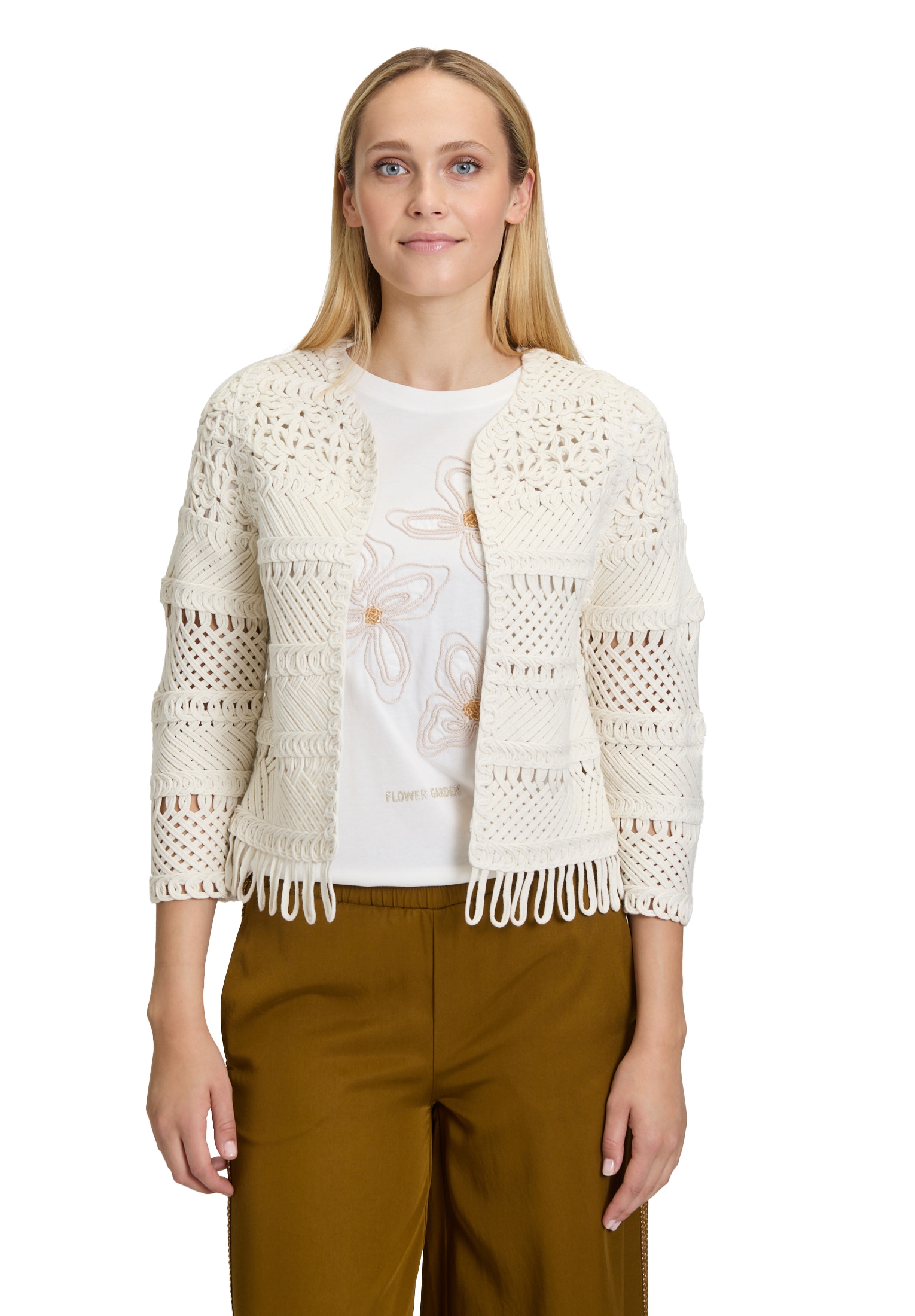 Cartoon Jackenblazer "Damen Casual-Strickjacke mit Rundhalsausschnitt" günstig online kaufen