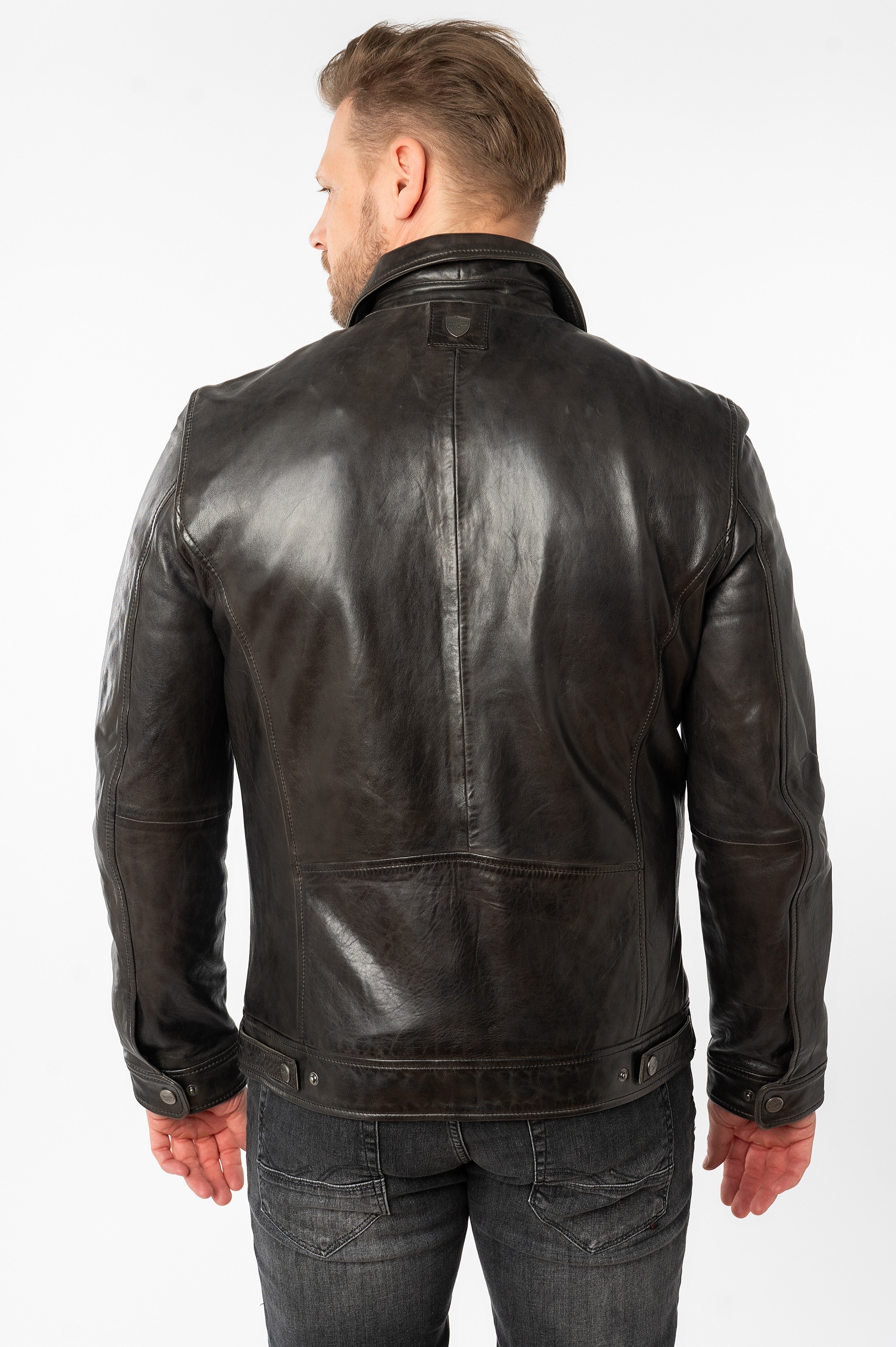 Thumbnail - Mauritius Lederjacke "MMBerink" mit Umlegekragen