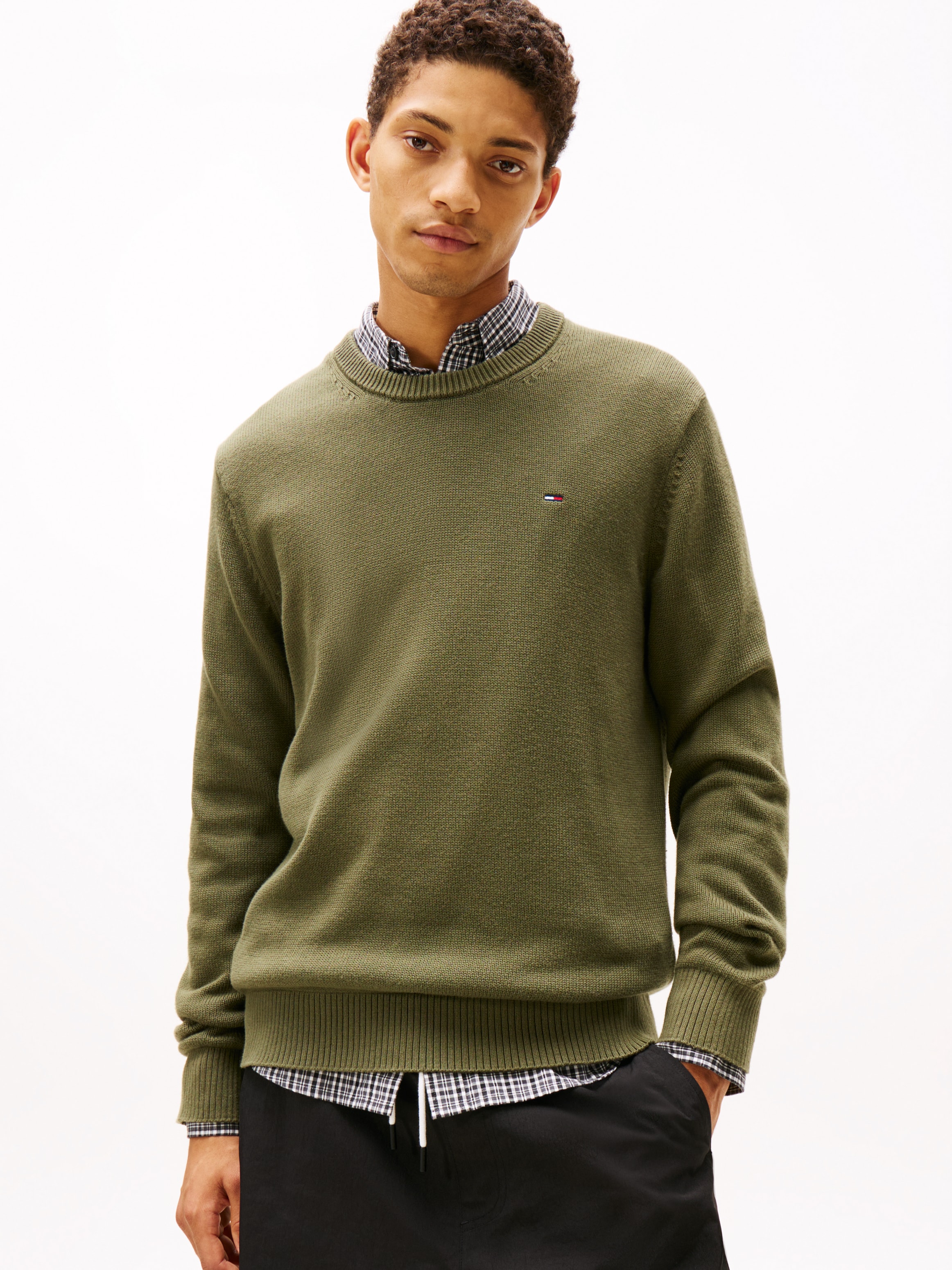 Tommy Jeans Rundhalspullover Slim fit mit Rundhalsausschnitt günstig online kaufen