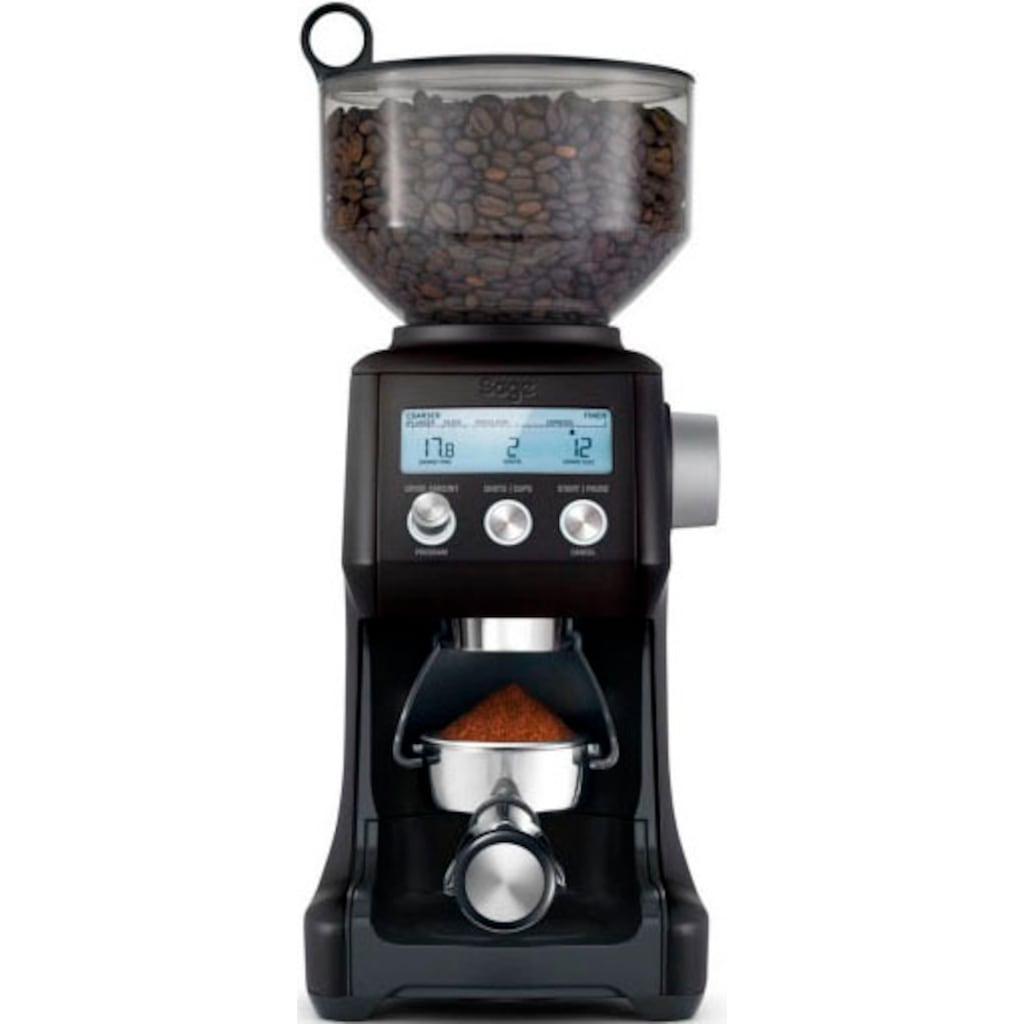 Sage Kaffeemühle »the Smart Grinder Pro SCG820BTR Black Truffle«, 165 W, Kegelmahlwerk, 450 g Bohnenbehälter