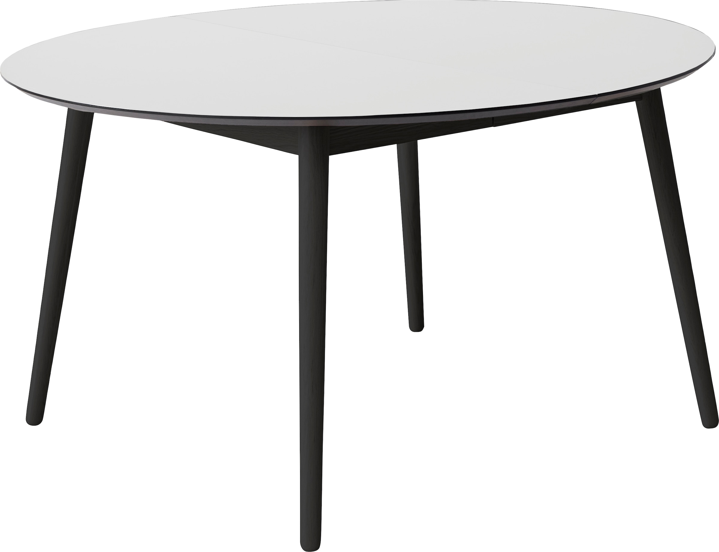 Hammel Furniture Esstisch »Meza Designtisch mit Auszugsfunktion und 2 Einlegeplatten«, Ø135(231) cm, runde Tischplatte aus MDF/Laminat, Massivholzgestell