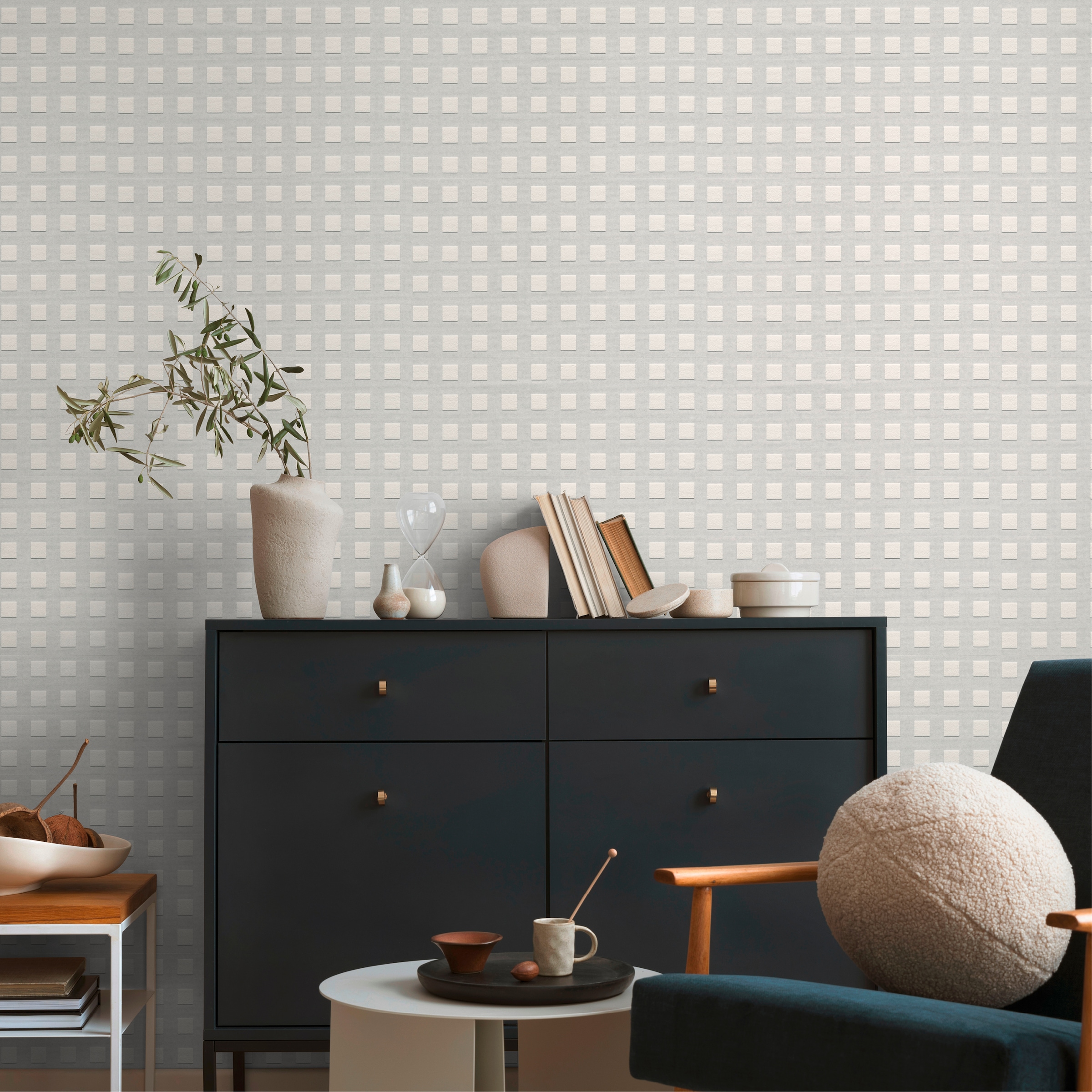 A.S. Création Vliestapete »Meistervlies« Motiv | geometrisch | grafisch strukturiert Tapete Geometrisch Überstreichbar Tapeten Wohnzimmer modern Flur Optik
