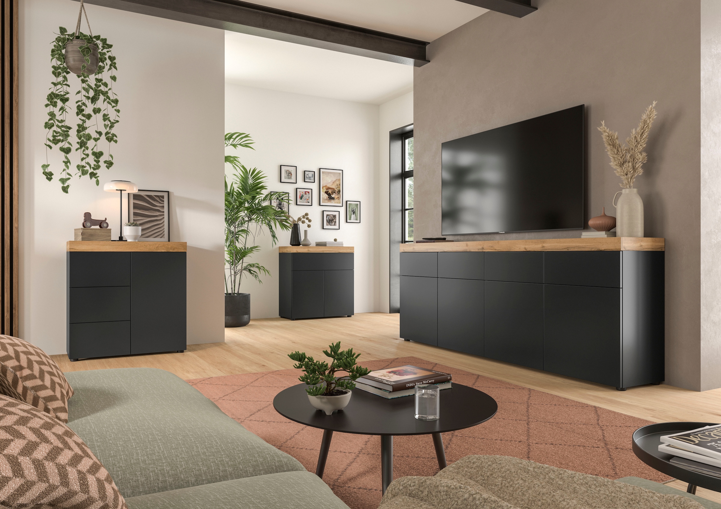 OTTO home Kommode »MAMBO, TOPSELLER!, Breite 77cm, 2 Türen, 1 Einlegeboden, 1 Schubkasten« 1 Stk. tlg. Kommode, Anrichte, Wohnzimmer, Schlafzimmer