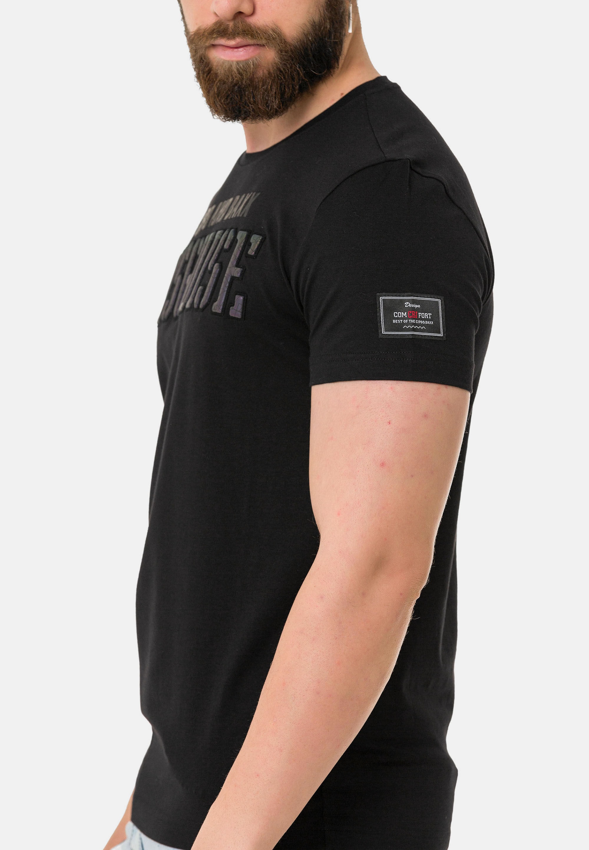 Cipo & Baxx T-Shirt »T-Shirt«, mit Rundhals-Ausschnitt