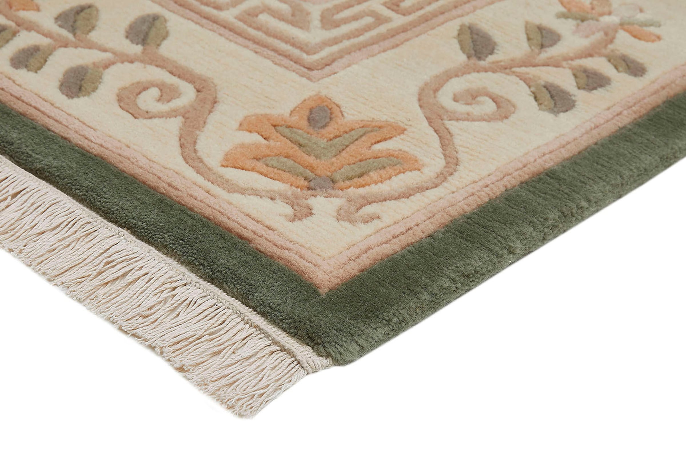 LUXOR living Wollteppich »Adour«, rechteckig, 18 mm Höhe, reine Wolle, handgeknüpft, mit Bordüre und Fransen, Wohnzimmer