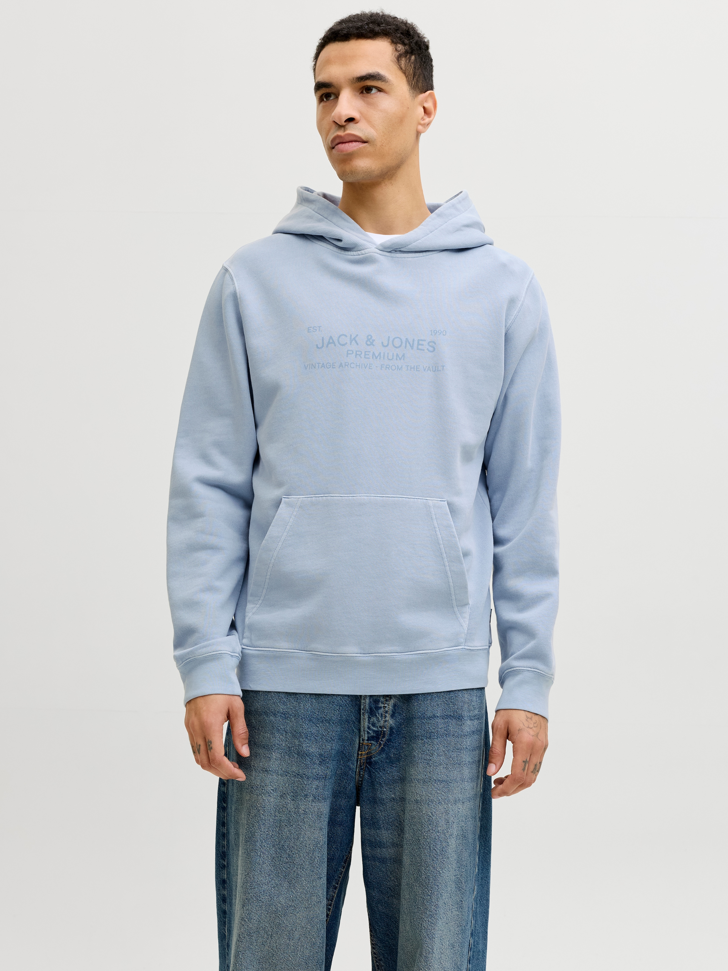 Jack & Jones "JPRBLUAIDEN HOOD SWEAT", Baumwolle, regular fit