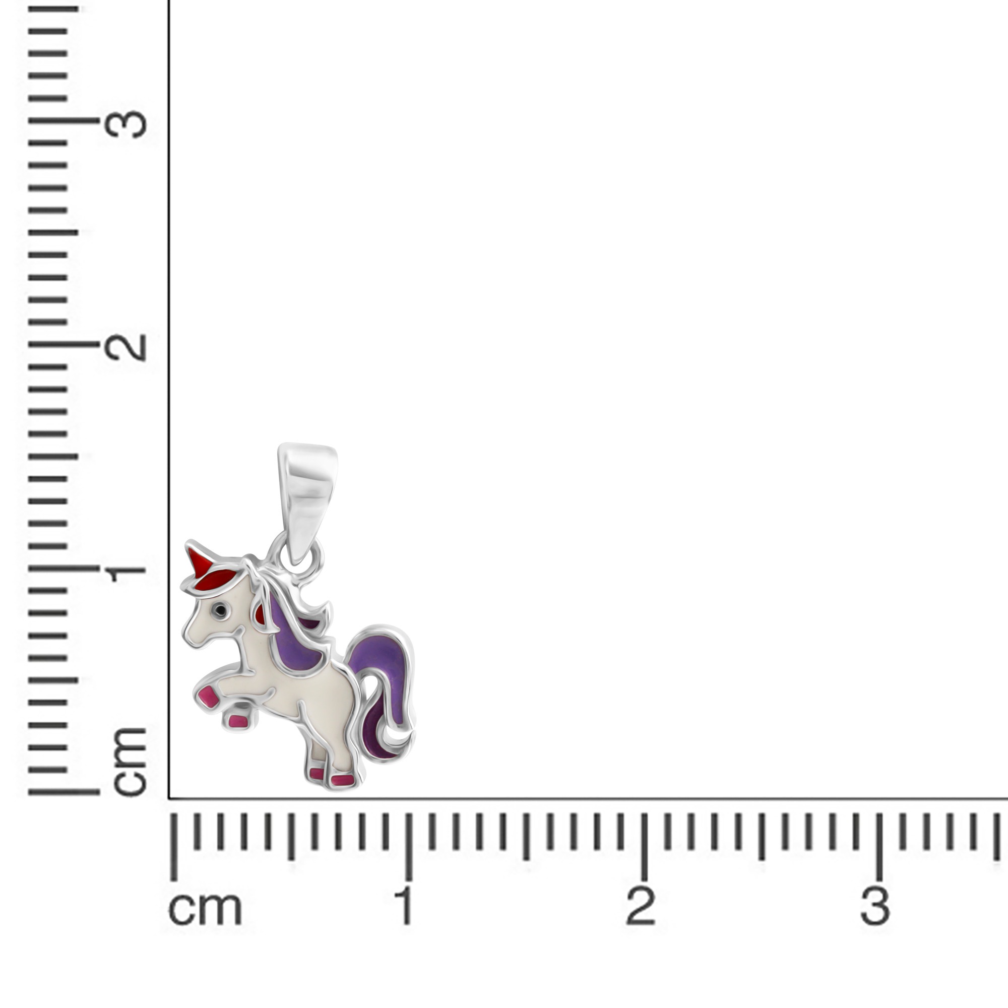 Vivance Kettenanhänger »925/- Sterling Silber rhodiniert Einhorn«