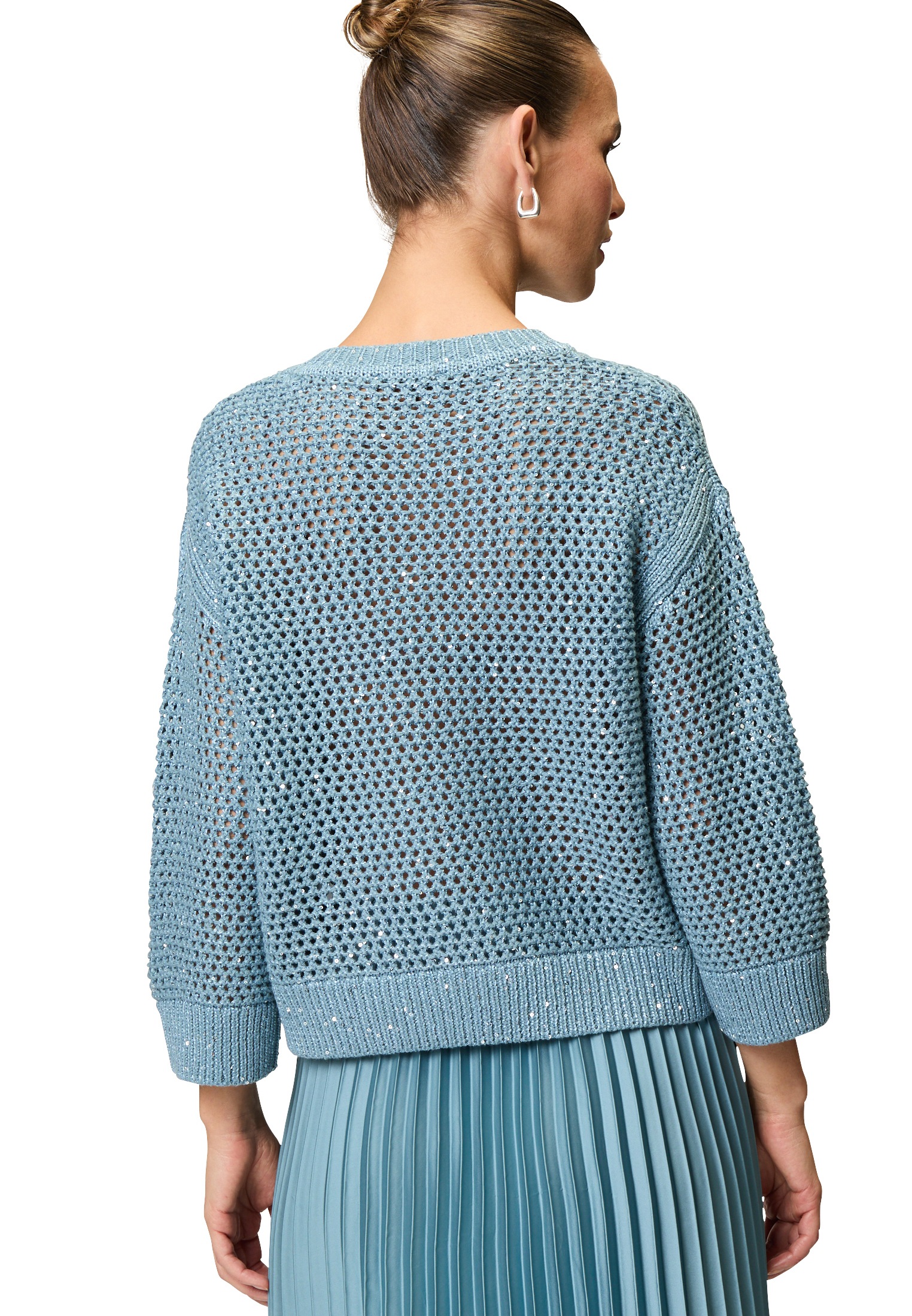 Zero Strickpullover »zero Grobstrickpullover mit Glitzer«, (1 tlg.), weiteres Detail