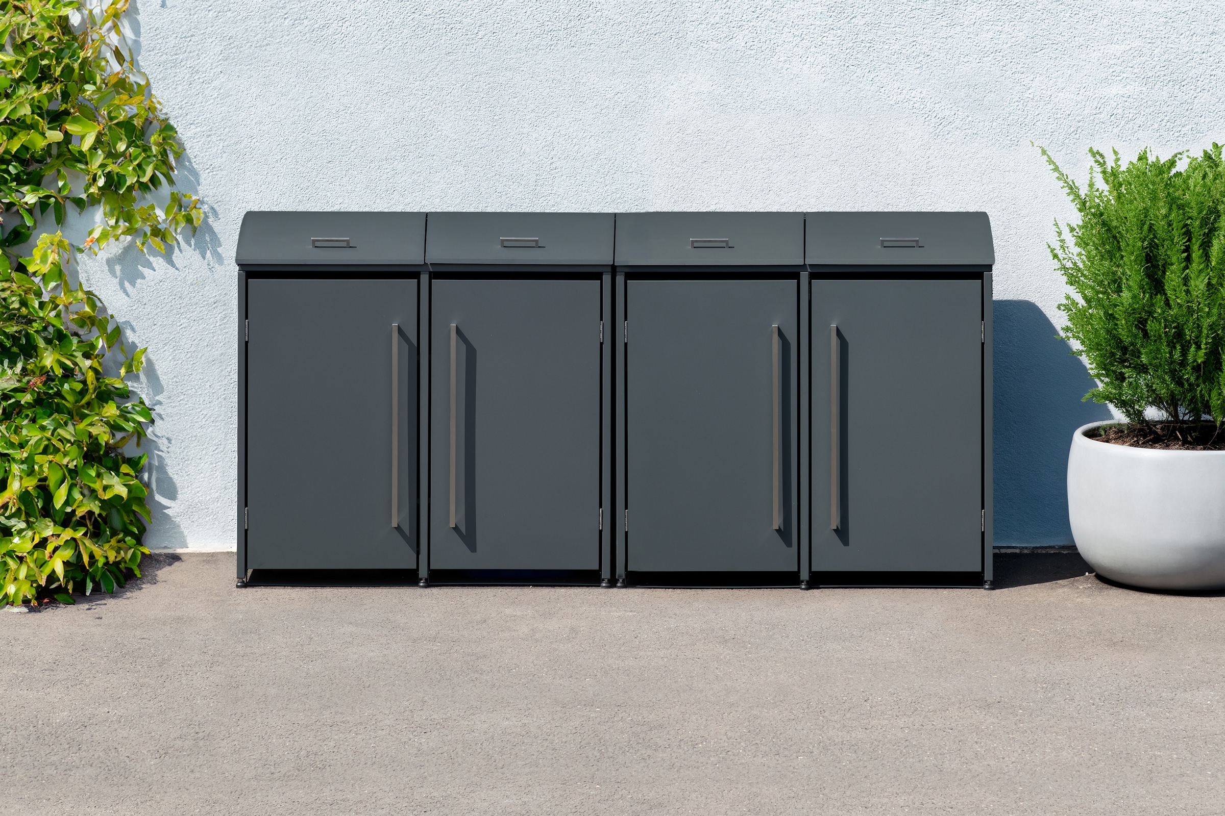 WESTMANN Mülltonnenbox »Moderna 4«, Platz für 4 Mülltonnen je 240 L, BxHxT: 278x83x135 cm