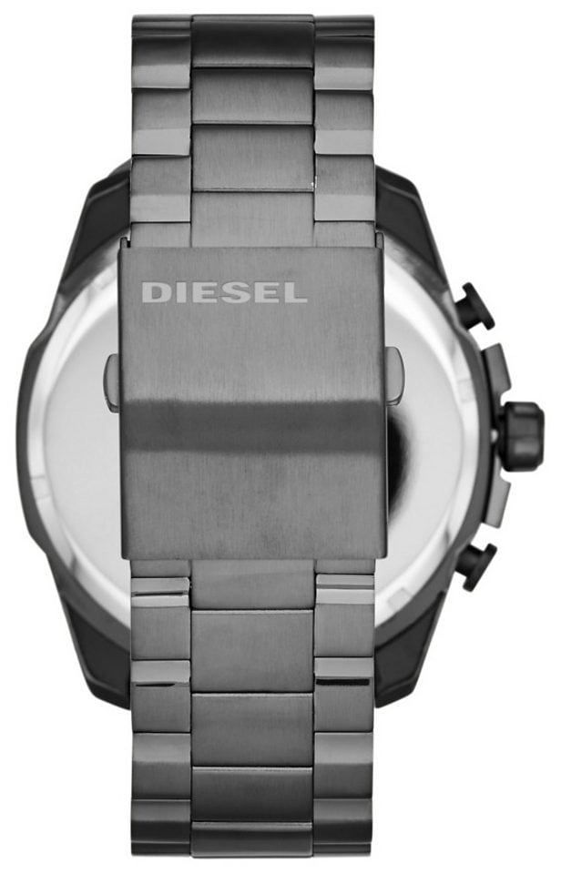 Diesel Chronograph »MEGA CHIEF«, Quarzuhr, Armbanduhr, Herrenuhr, Stoppfunktion, Edelstahlarmband