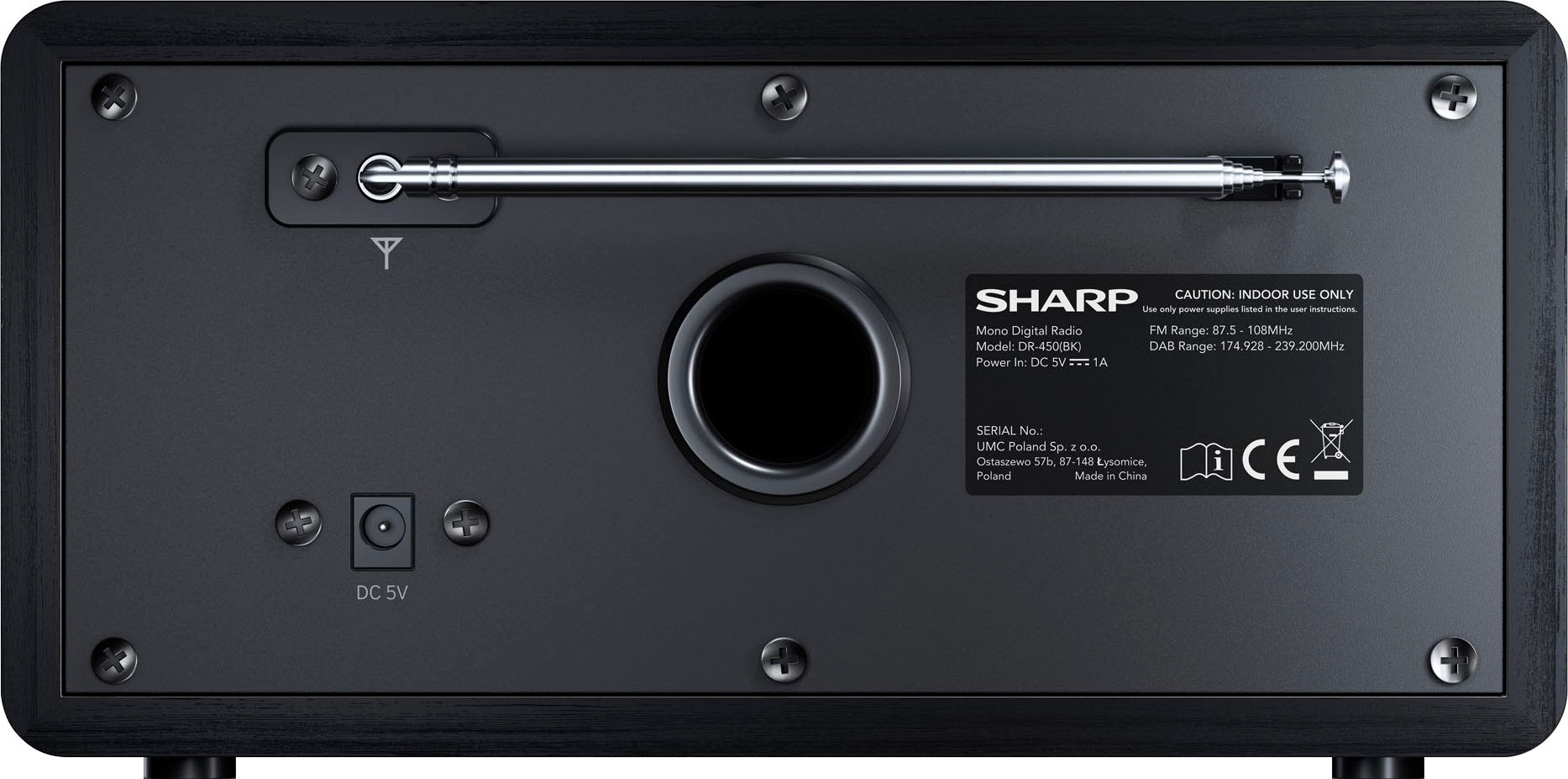 Sharp Digitalradio (DAB+) »DR-450«, (Bluetooth Automatische Senderverfolgung-Digitalradio (DAB+)-FM-Tuner mit RDS 6 W)