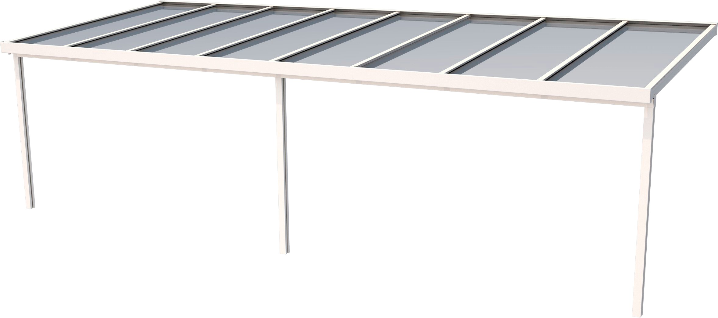 GUTTA Terrassendach "Premium", BxT: 813x306 cm, Dach Polycarbonat gestreift weiß