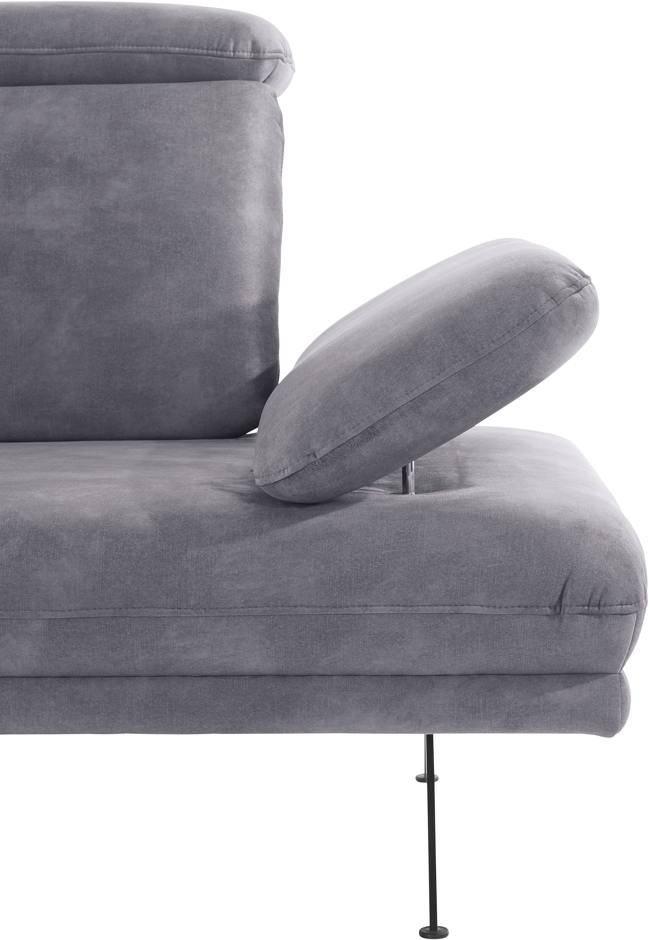 INOSIGN Ecksofa »Trivento L-Form«, Armteil und Kopfteil-Verstellung, Bogenfuß, B/T/H: 290/187/88 cm