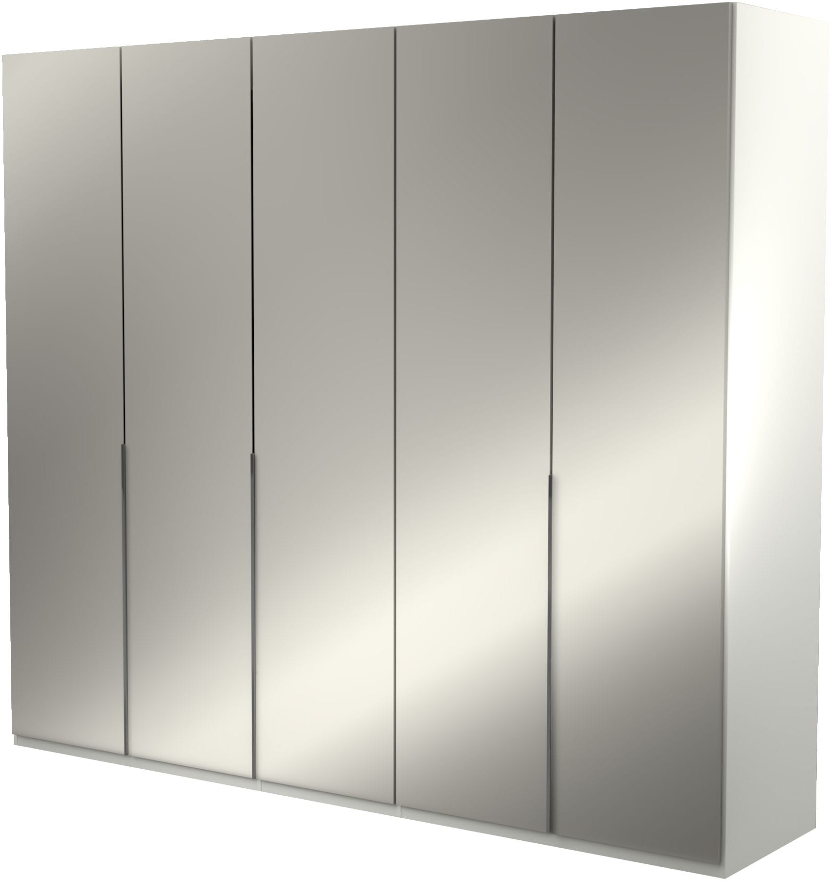 Musterring Kleiderschrank "San Diego, Kleiderschrank, Schrank, Garderobe, mit Glastüren" 1 Stk. tlg. 5-türig (gedämpft), 6 Böden, 3 Kleiderstangen, Chromgriffe