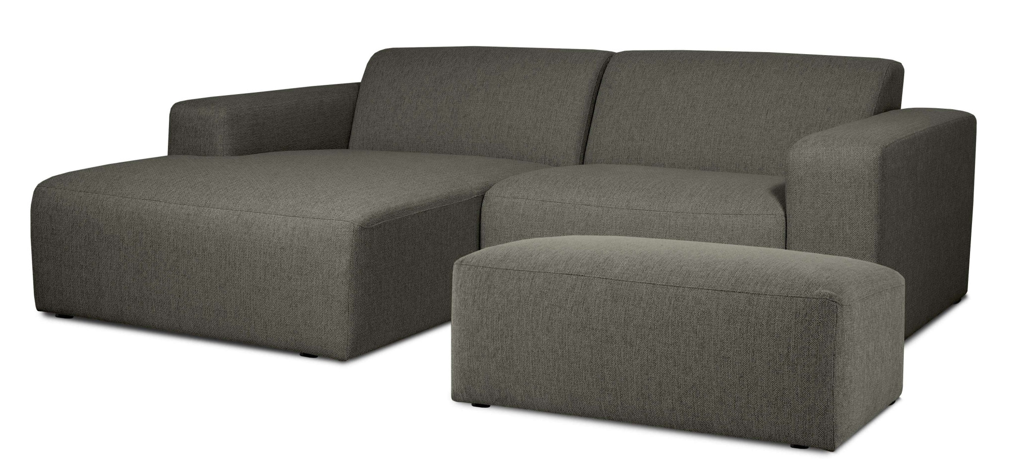 INOSIGN Ecksofa »Koa,228cm, L-Form, Modulsofa, Webstoff, Cord«, Designsofa, Set, Hocker inklusive, weicher Lounge-Sitzkomfort