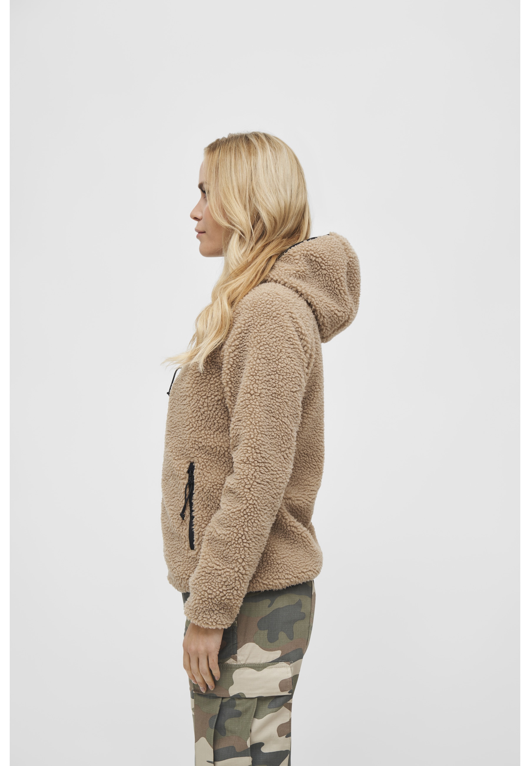 Brandit Allwetterjacke »Brandit Damen Ladies Teddyfleecejacket« 1 Stk. tlg. mit Kapuze