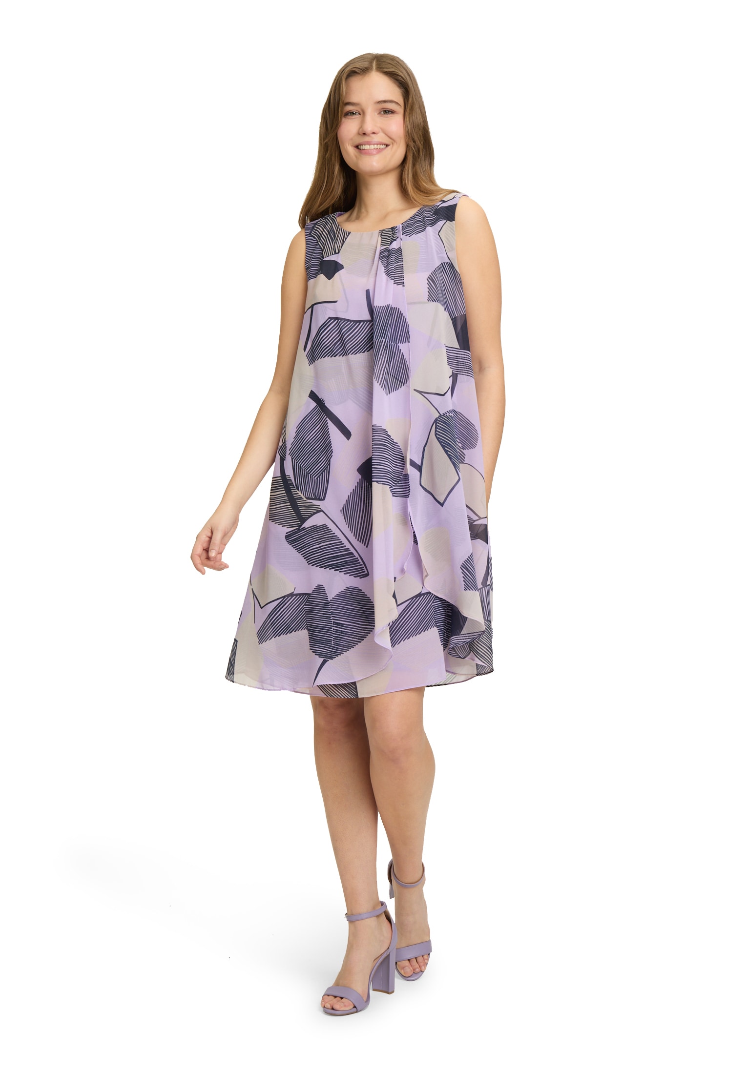 Betty&Co Chiffonkleid »Betty & Co Chiffonkleid im Layer Look«, Druck