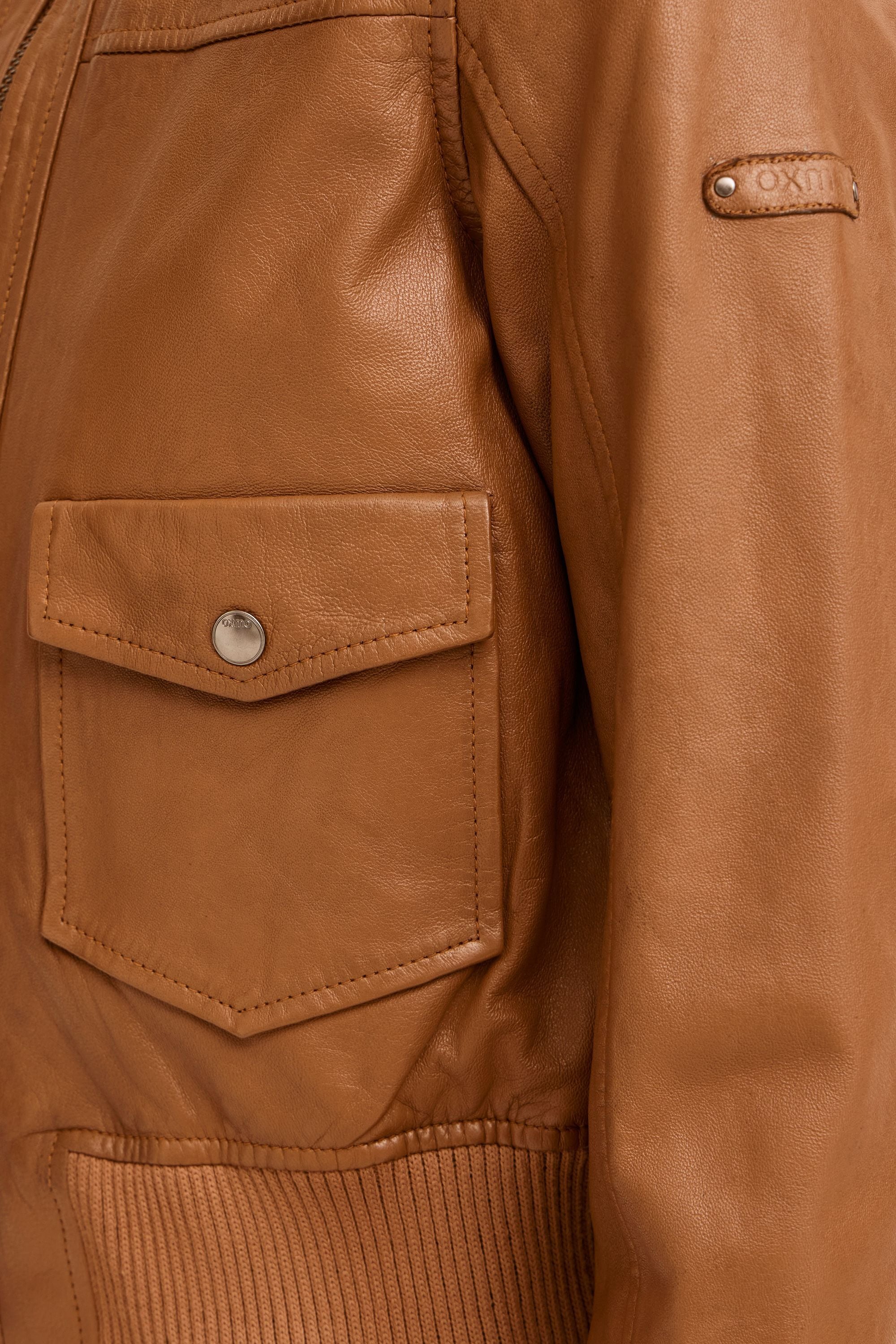 OXMO Lederjacke »Lederjacke OXDenny«, ohne Kapuze