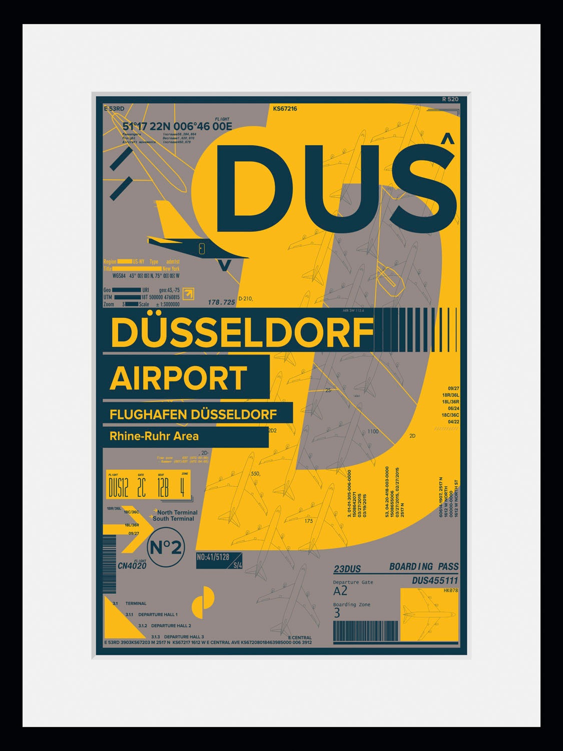 queence Bild "DUS AIRPORT", Flugzeuge, (1 St.)