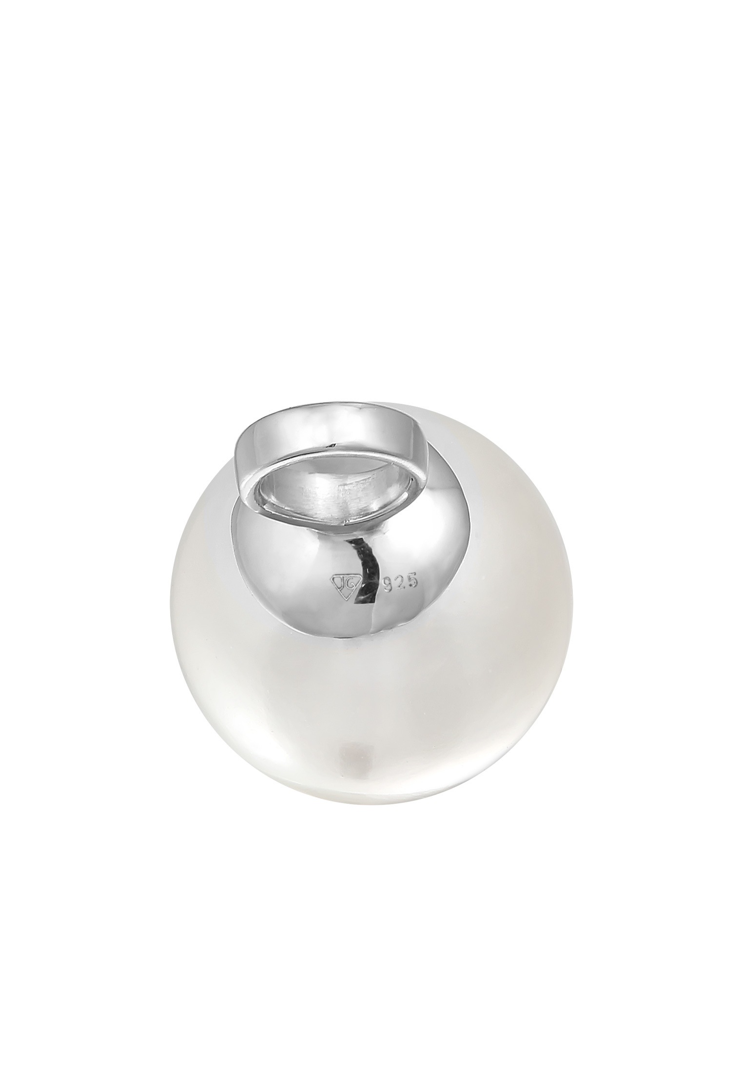 Nenalina Kettenanhänger »Basic Muschelkernperle Klassisch Rund 925 Silber«