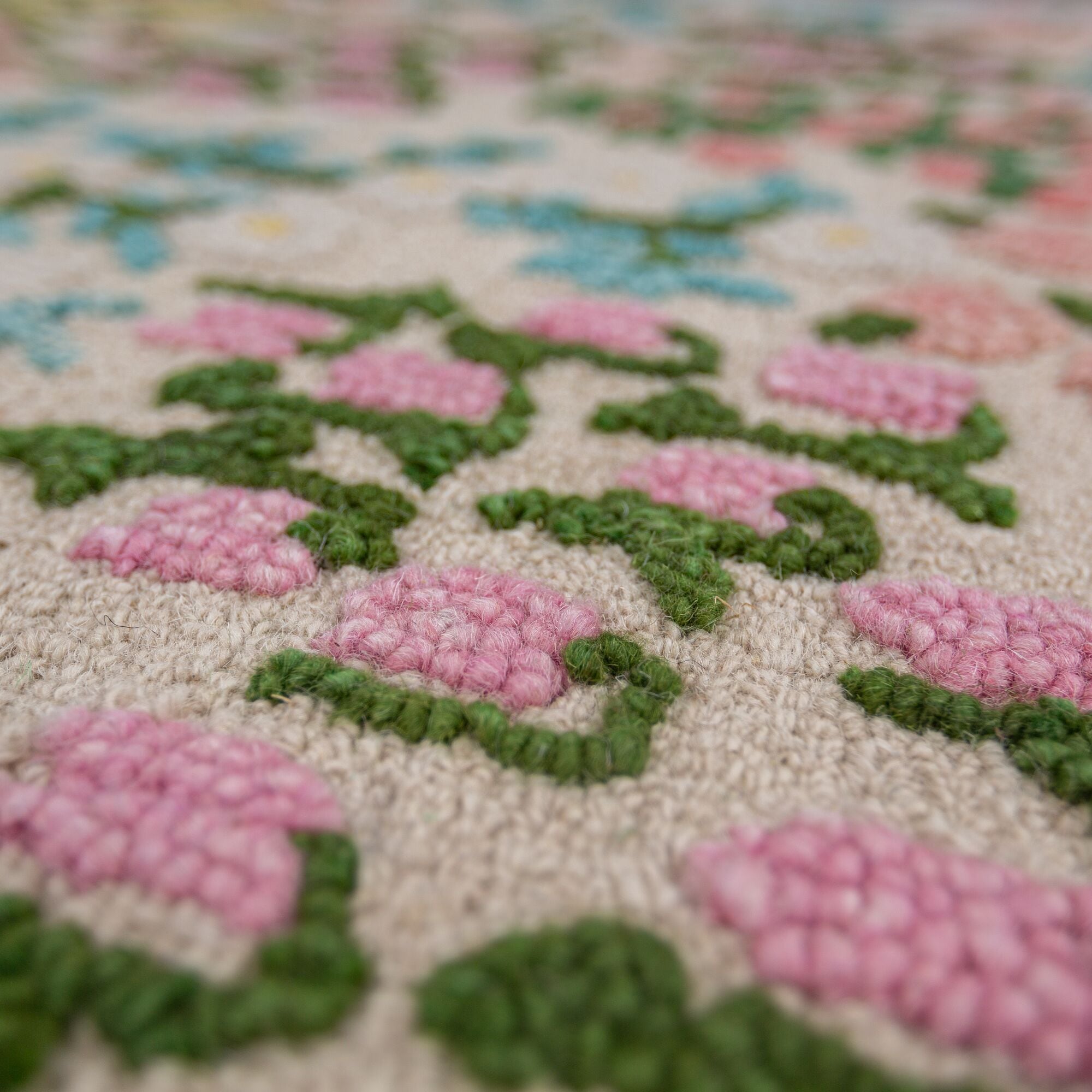 FLAIR RUGS Wollteppich »Emilia Floral«, rechteckig, 9 mm Höhe, Hoch-Tief-Struktur