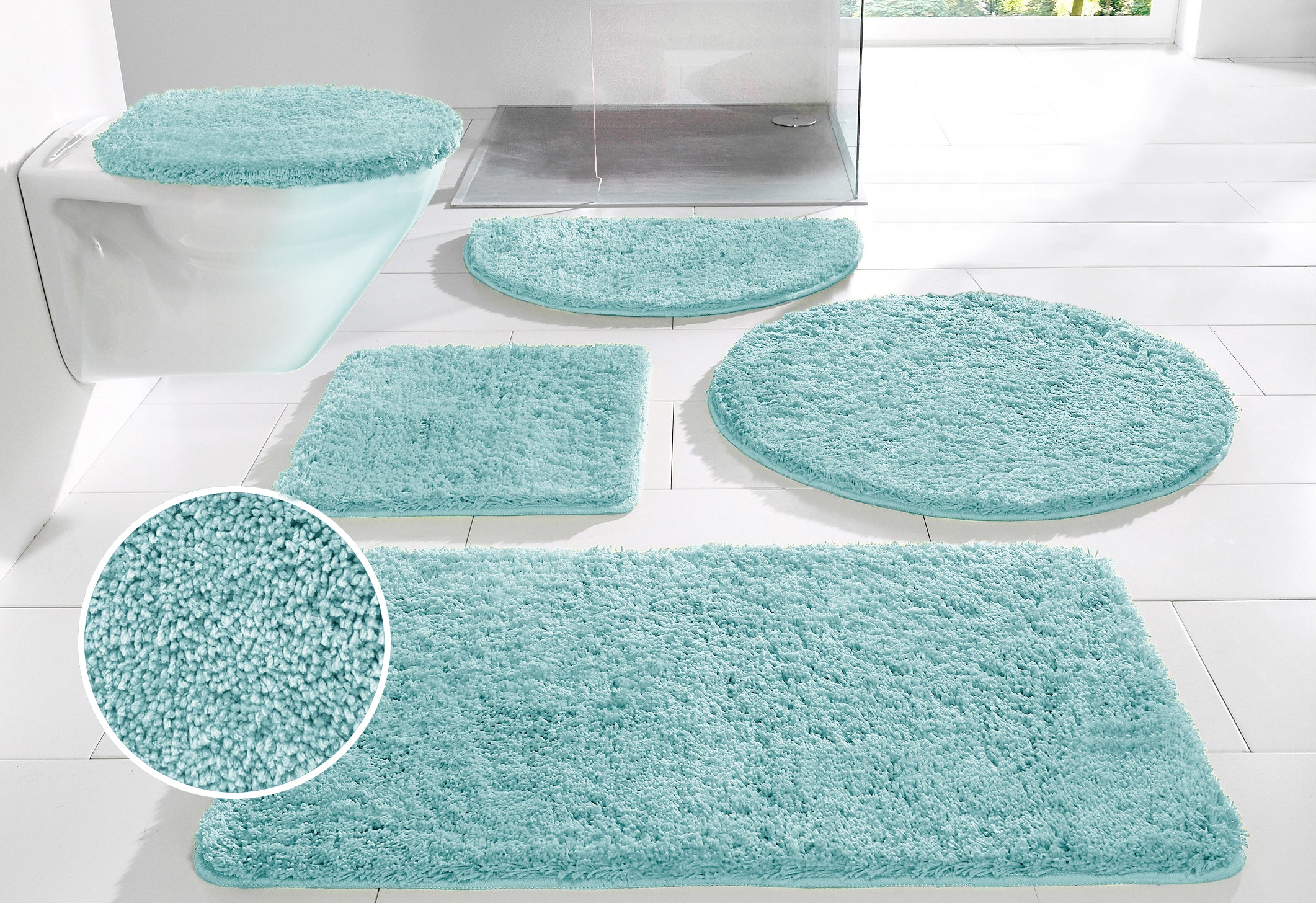 my home Badematte "Inga, Badezimmer Teppich, Badvorleger" Höhe 20 mm rutsch günstig online kaufen