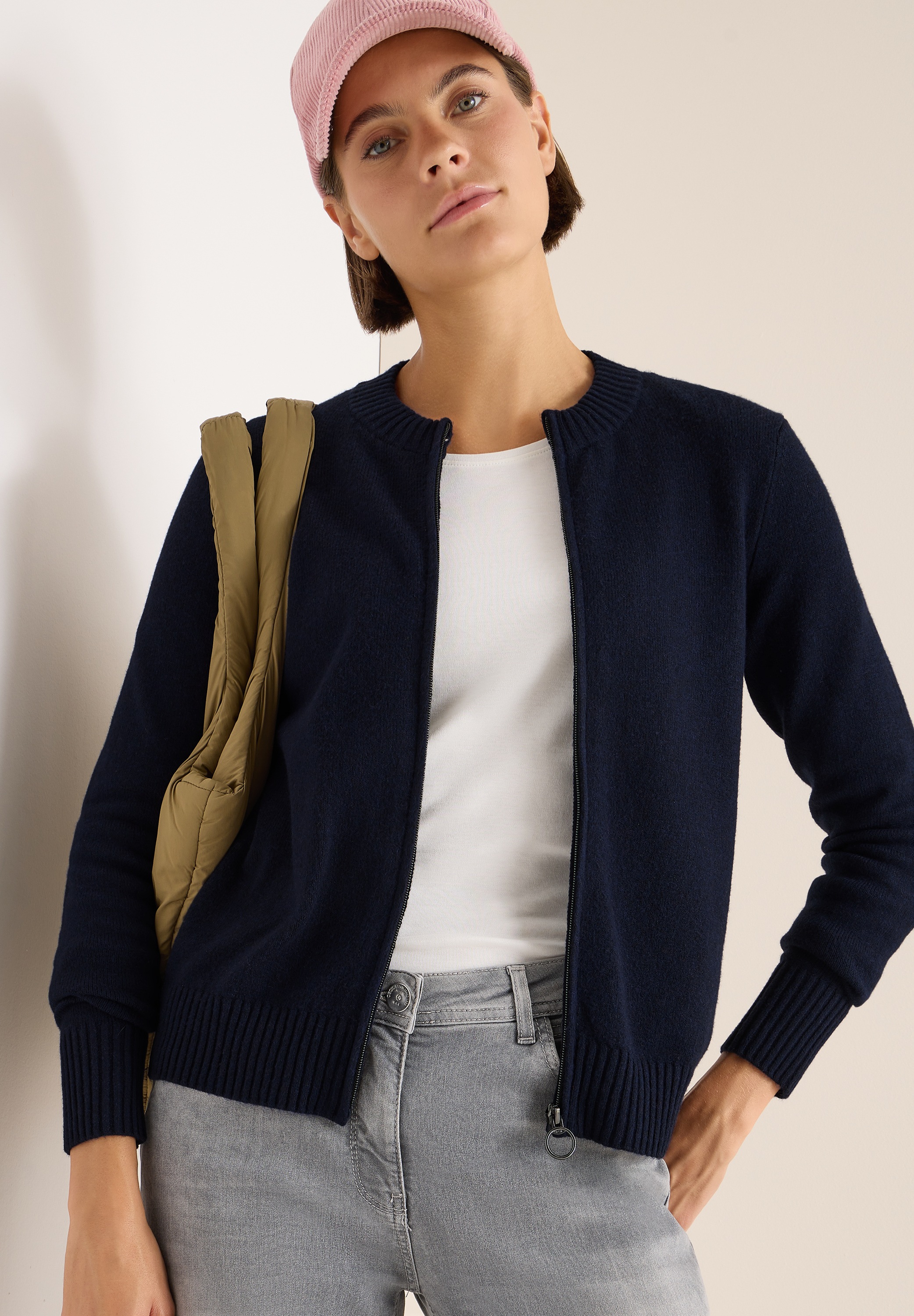Cecil Cardigan mit Rippbündchen günstig online kaufen