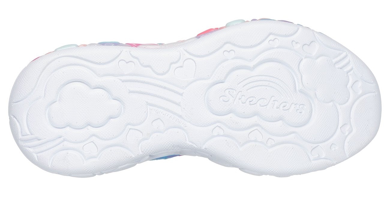 Skechers Sneaker »ETERNAL HEART LIGHTS«, Blink,-Klettschuh mit Herz-Applikation, Größenschablone zum Download