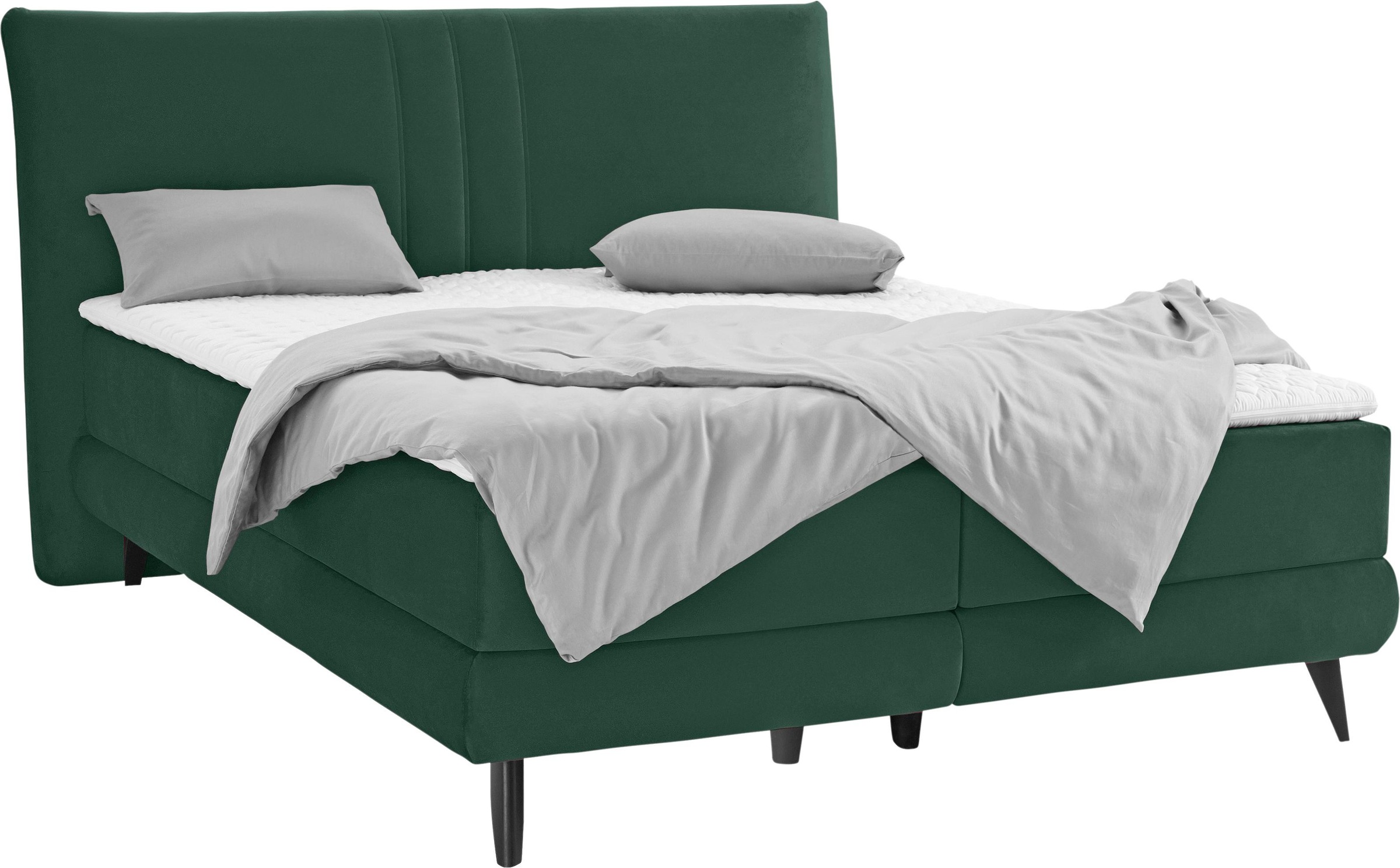 Places of Style Boxspringbett »Skien«, incl. Kaltschaumtopper, 2 Härtegrade, 3 Ausführungen