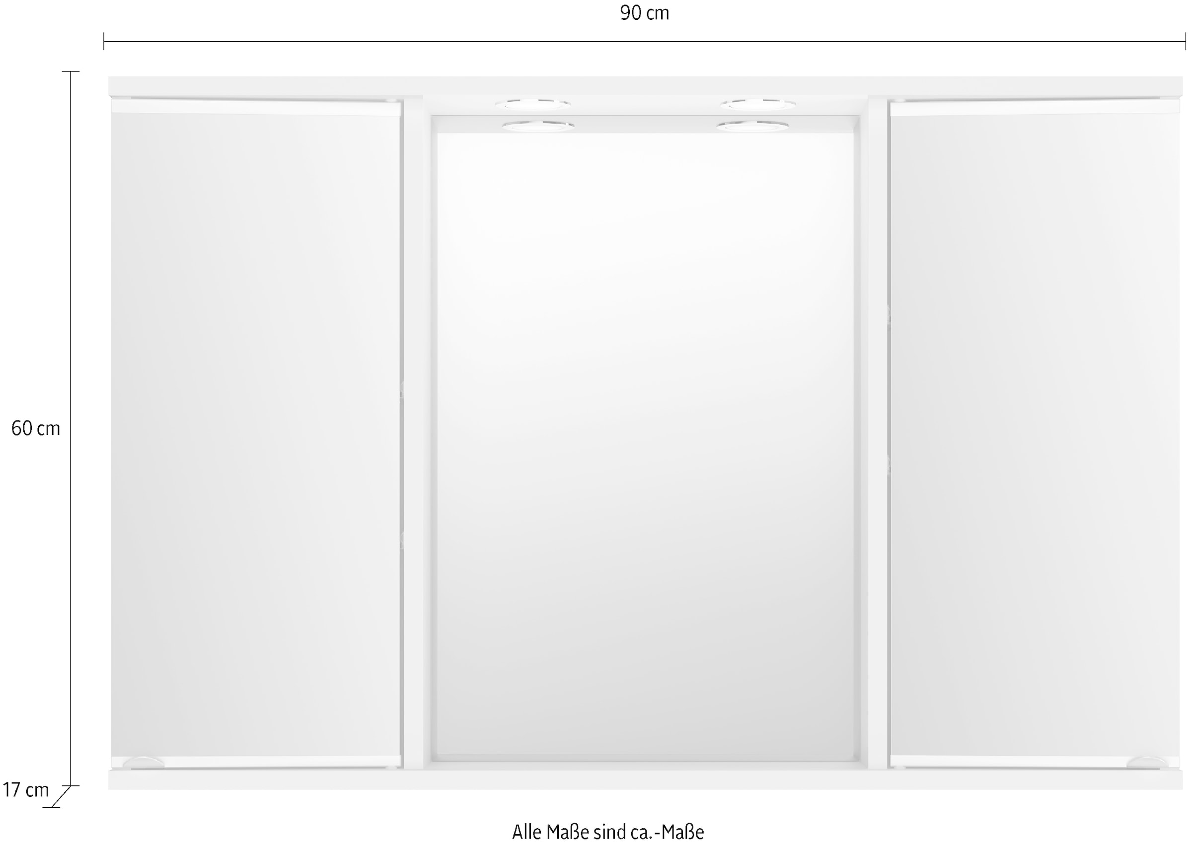 jokey Badezimmerspiegelschrank »Kari« 1 Stk. tlg. 90 x 60,2 cm, Tiefe 17,3 cm