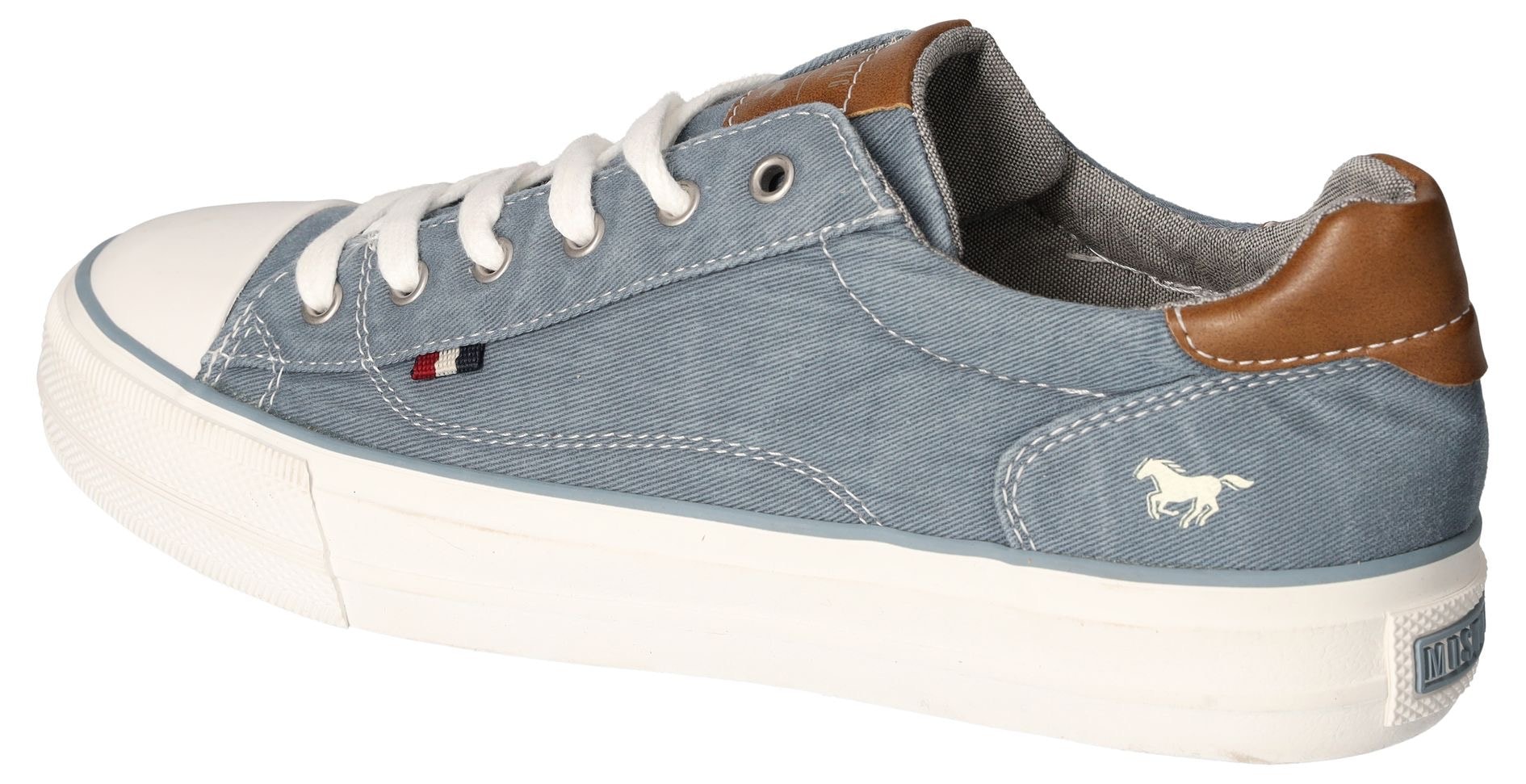 Mustang Shoes Sneaker, Freizeitschuh, Halbschuh, Schnürschuh, mit Gummikappe
