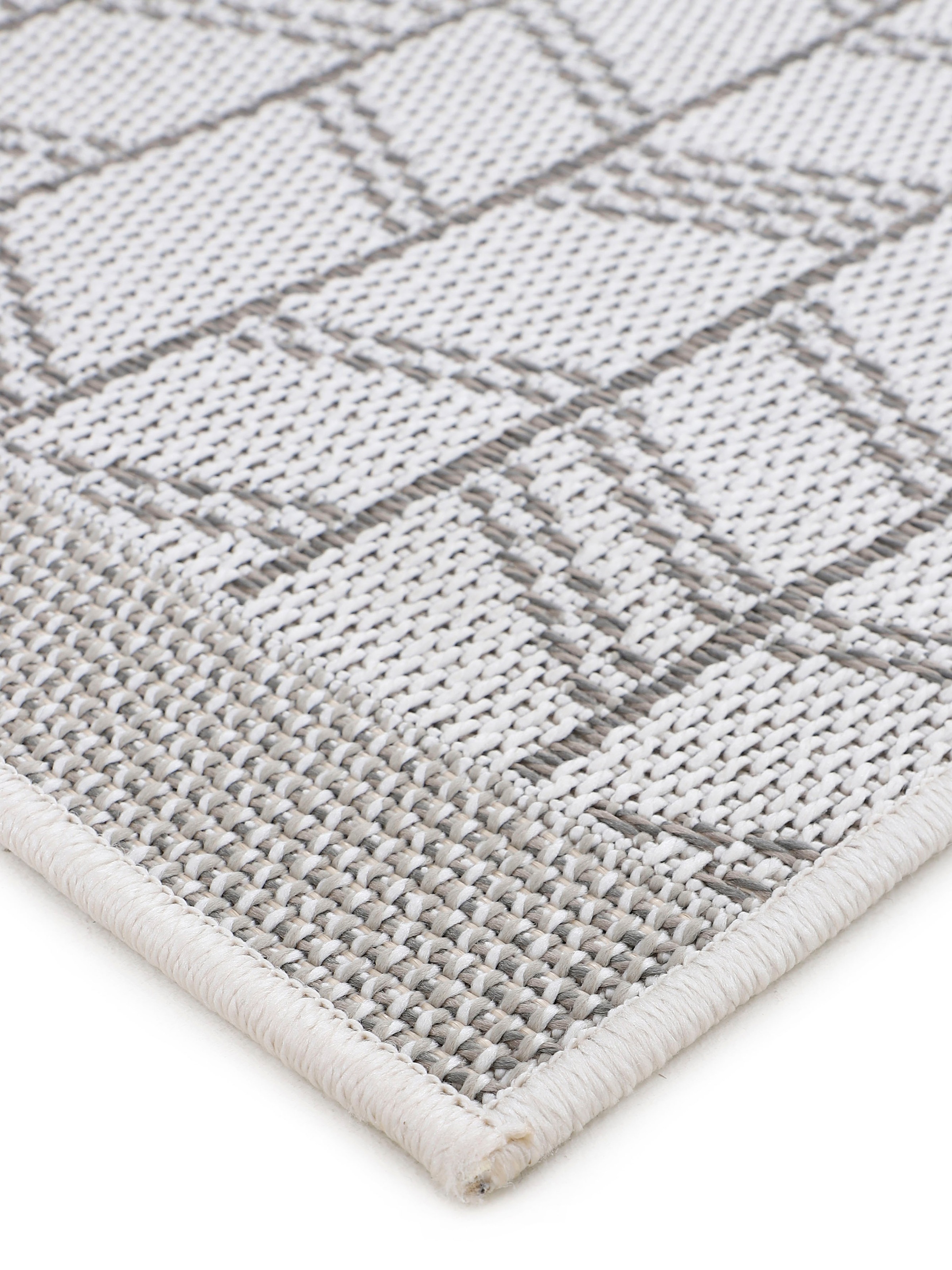 carpetfine Teppich »Boho 102«, rechteckig, 4 mm Höhe, robustes Flachgewebe, Sisal Optik, UV-beständig, Außenbereich